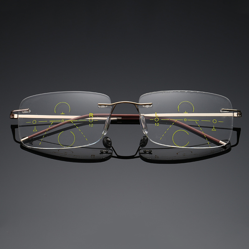 Ultra Lightweight Square Frameless Blue Light Blocking Reading Glasses for Computer Work, Gaming & Screen Time Relief