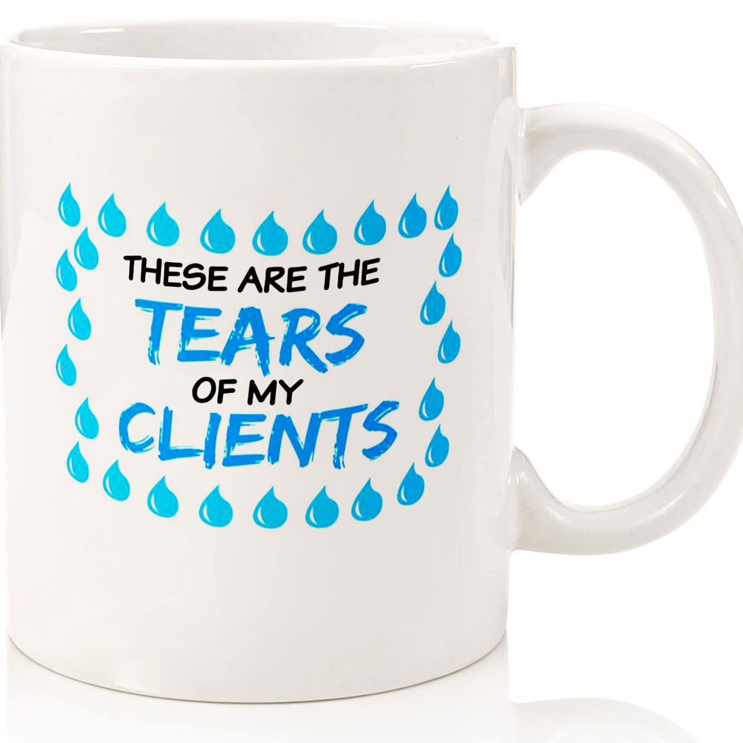 Funny Personalized 'These Are The Tears Of My Clients' Coffee Mug - 11oz & 15oz Ceramic Novelty Cup for Personal Trainers, PT Gifts, Gym Workout Inspiration - Perfect for Office, Home, or Gym Use