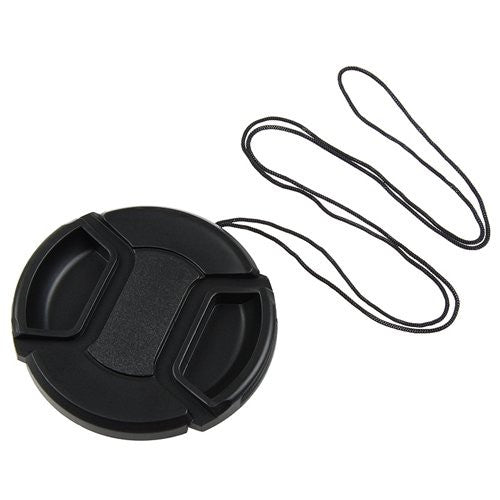 Dot Line 62mm Lens Cap with Leash - Secure Camera Lens Cover for DSLR & Mirrorless Cameras - Perfect for Outdoor Photography, Travel & Professional Shooting