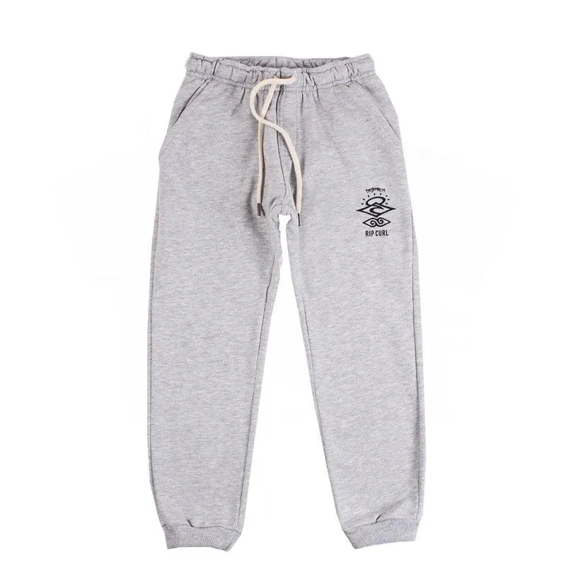 Rip Curl Boys' Rustic Search Icon Light Gray Sweatpants - Comfortable Fleece Joggers for Kids, School & Play