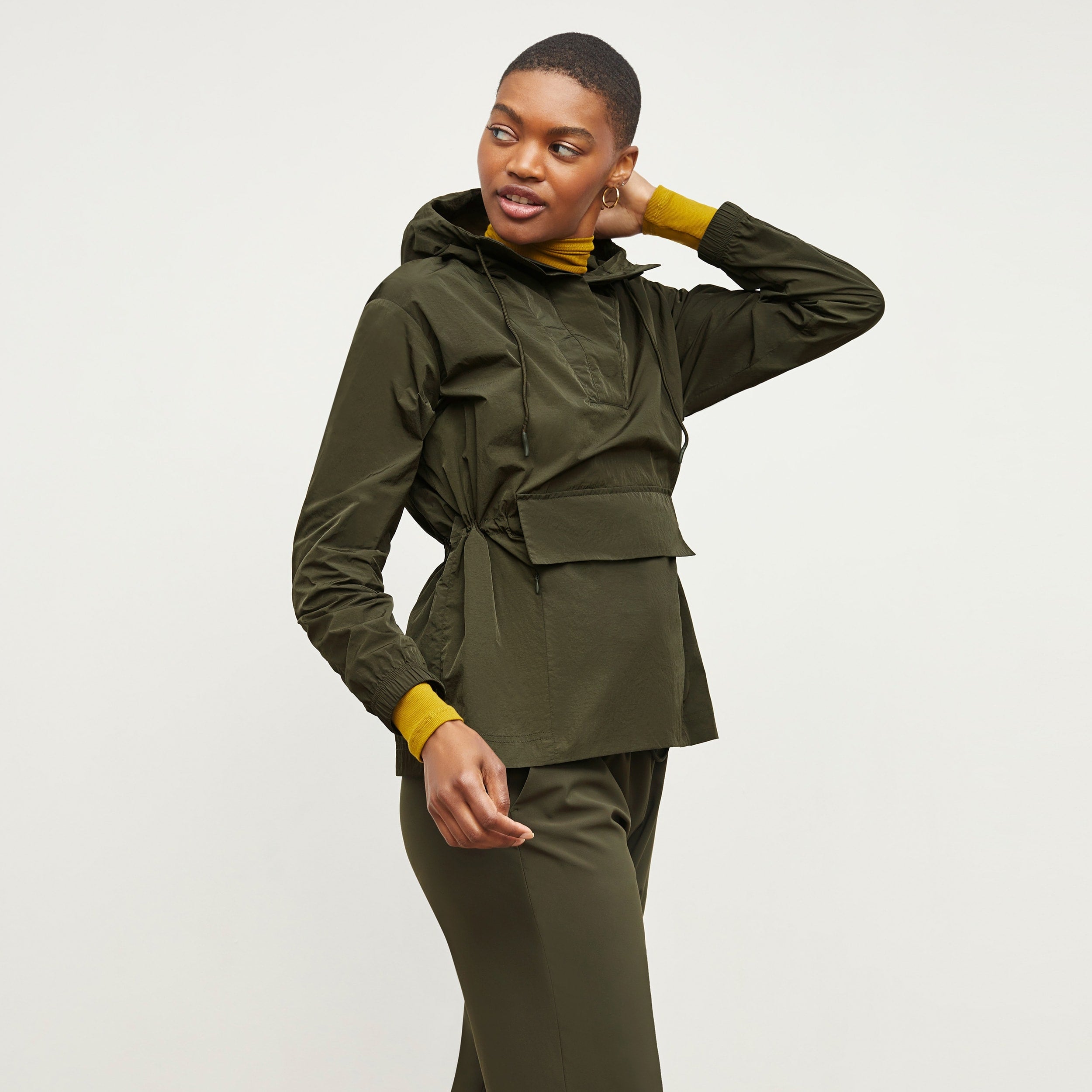 Delaney Jogger Pants for Women - OrigamiTech Stretch Olive Green Joggers | Comfortable Workout, Yoga, Lounge & Casual Wear