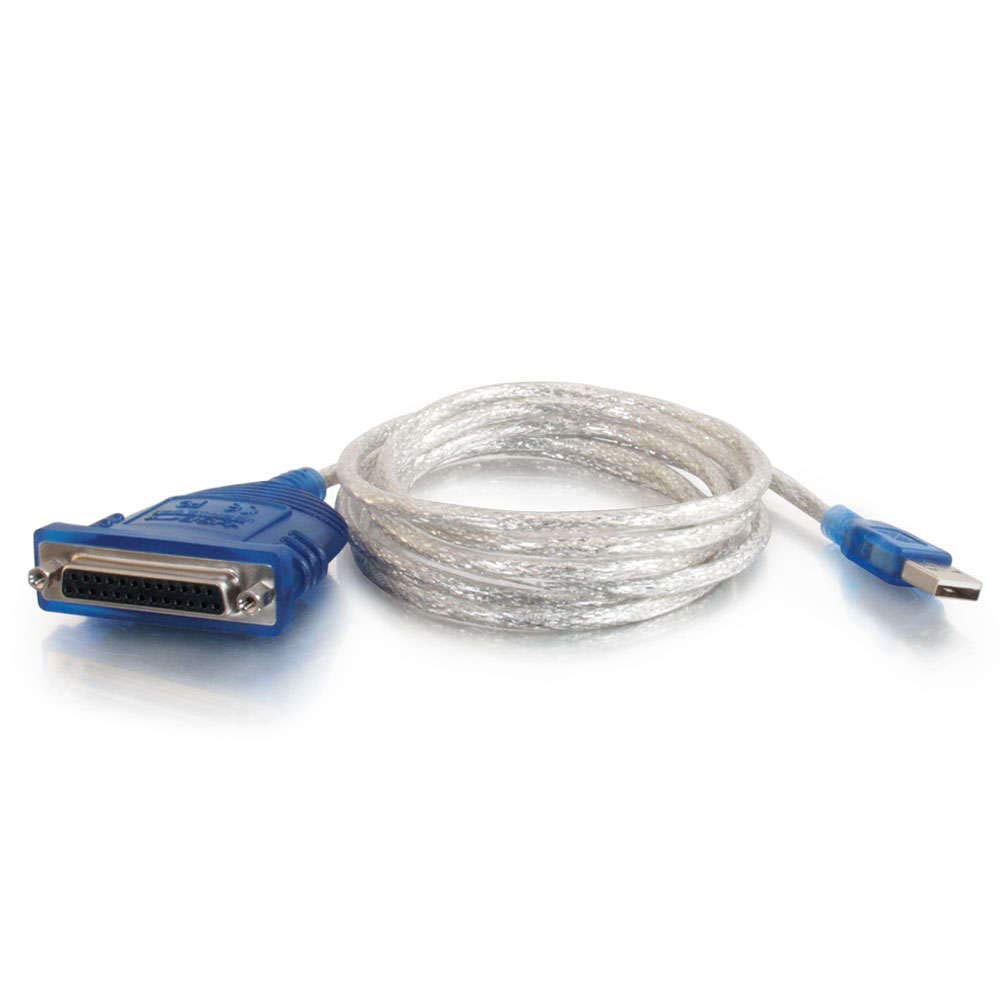 C2G 16899 USB to DB25 Parallel Printer Adapter Cable - 6 Feet (1.82m) Beige | Connect Legacy Printers to Modern Computers | Perfect for Office, Home & Industrial Printing Needs
