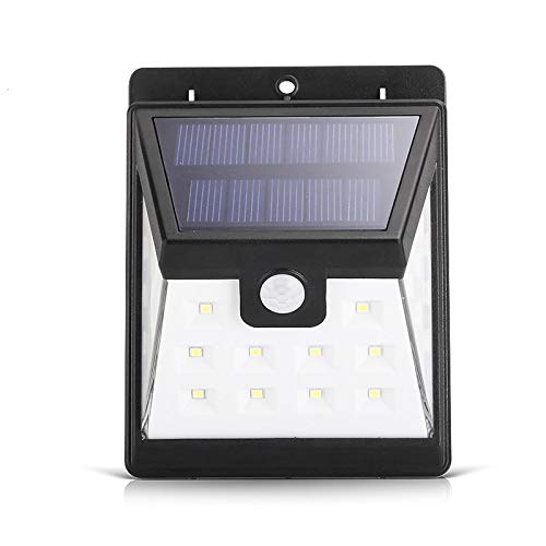 22 LED Solar Wall Light with Motion Sensor - 3-Sided Luminous Triangle Light for Garden, Landscape & Outdoor Decor - 3 Lighting Modes (Auto/Dim/Bright) - Perfect for Pathways, Patios, Fences and Backyard Lighting