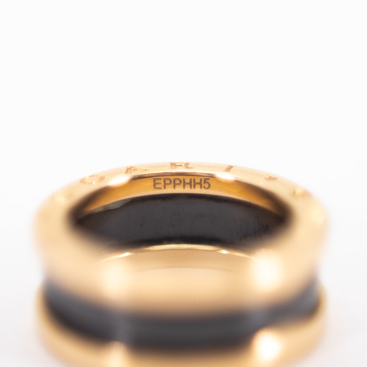 Bvlgari B.zero1 18K Gold & Black Ceramic Spiral Ring for Women - Luxury Jewelry Gift for Anniversary, Valentine's Day & Special Occasions
