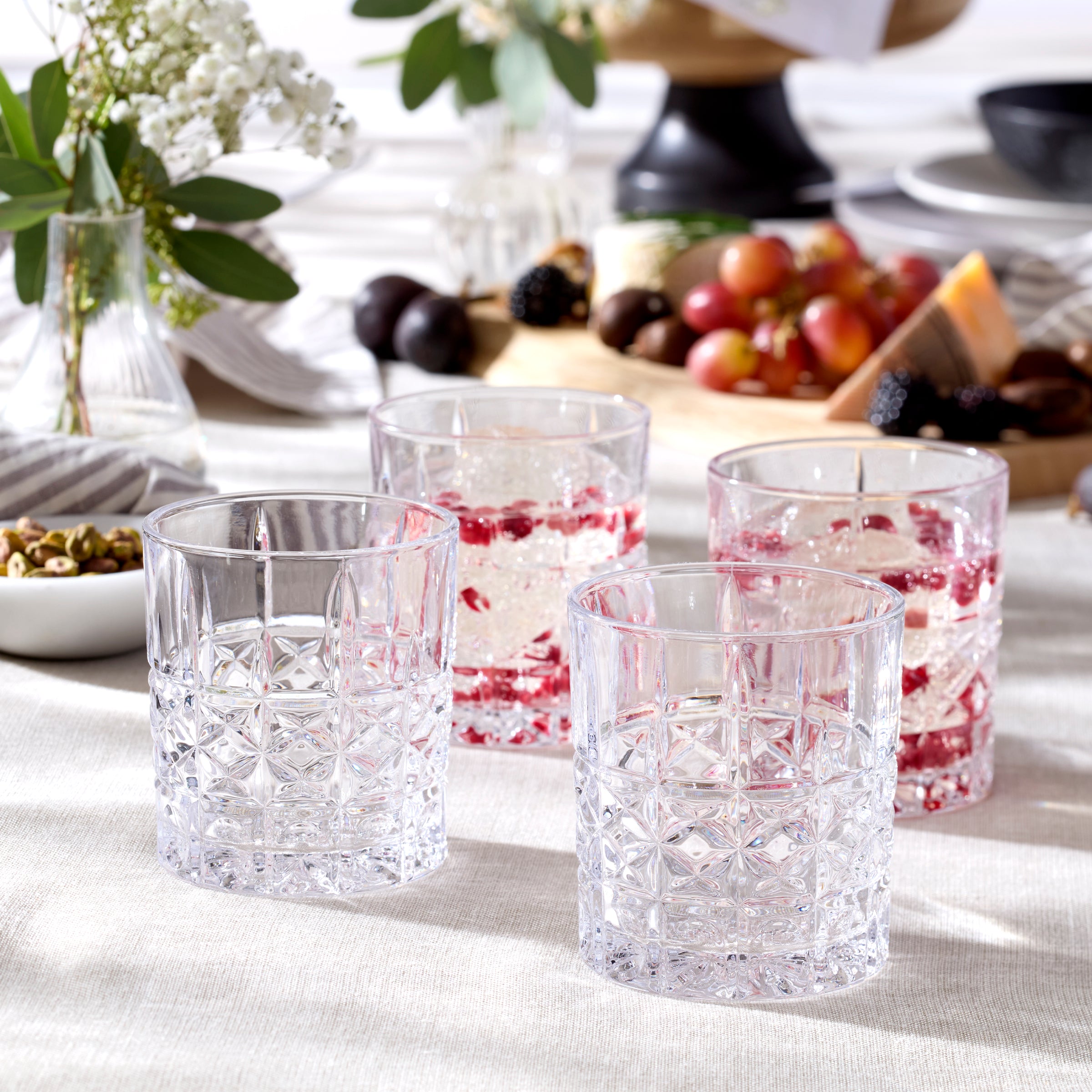 Premium Apollo Double Old Fashioned Whiskey Glasses Set of 4 - Heavy Base Cocktail Glasses for Bourbon, Scotch & Whiskey - Perfect for Home Bars, Gifts & Entertaining