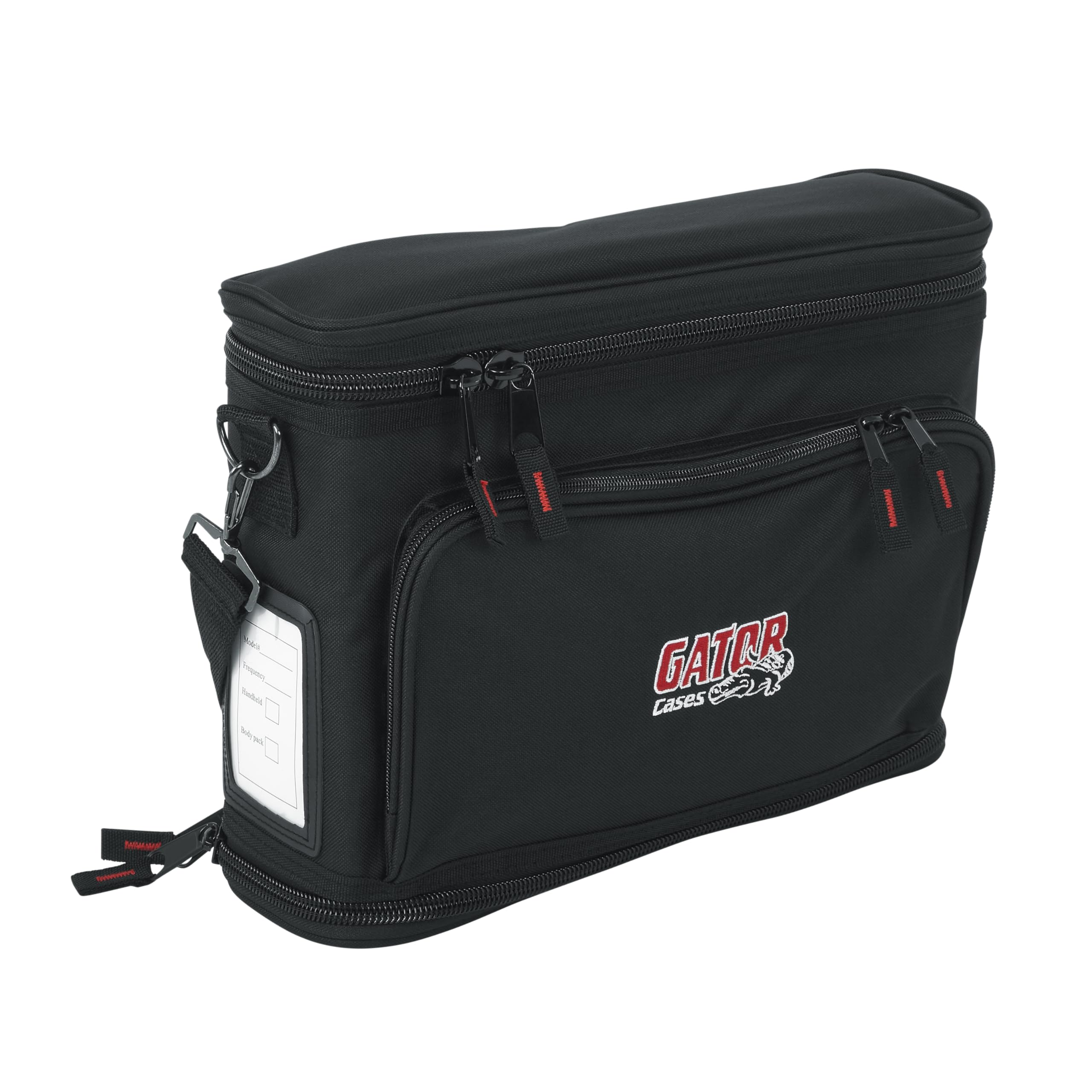Gator Cases GM-1W Padded Nylon Carry Bag for Single Wireless Microphone System - Secure Storage for Receiver, Body Pack & Mic with Antenna - Perfect for Live Performances, Studio Sessions & Traveling Musicians