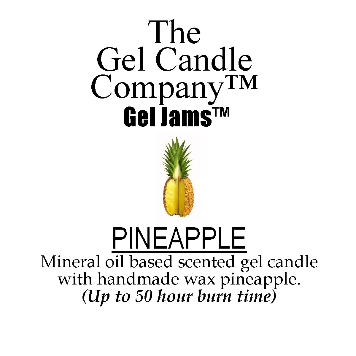 Pineapple Gel Jams™ Scented Candle - Hand Poured in USA - Long Lasting 50+ Hours - Tropical Home Decor & Relaxation Gift for Spa, Bathroom, Bedroom