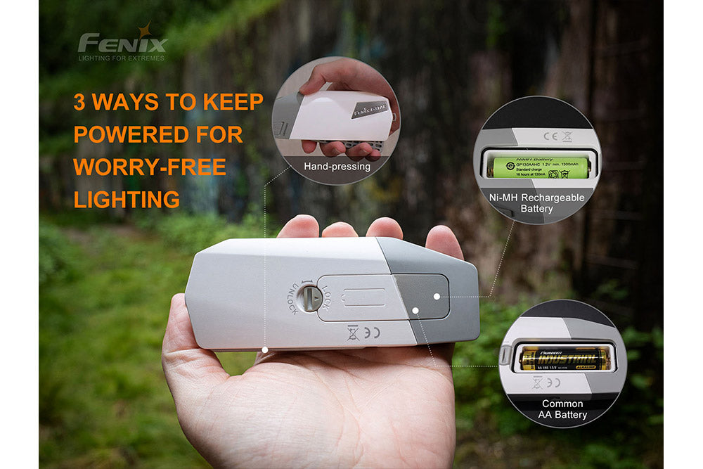Fenix E Star Portable Self-Powered Emergency LED Flashlight - Perfect for Camping, Hiking, Power Outages & Survival Kits