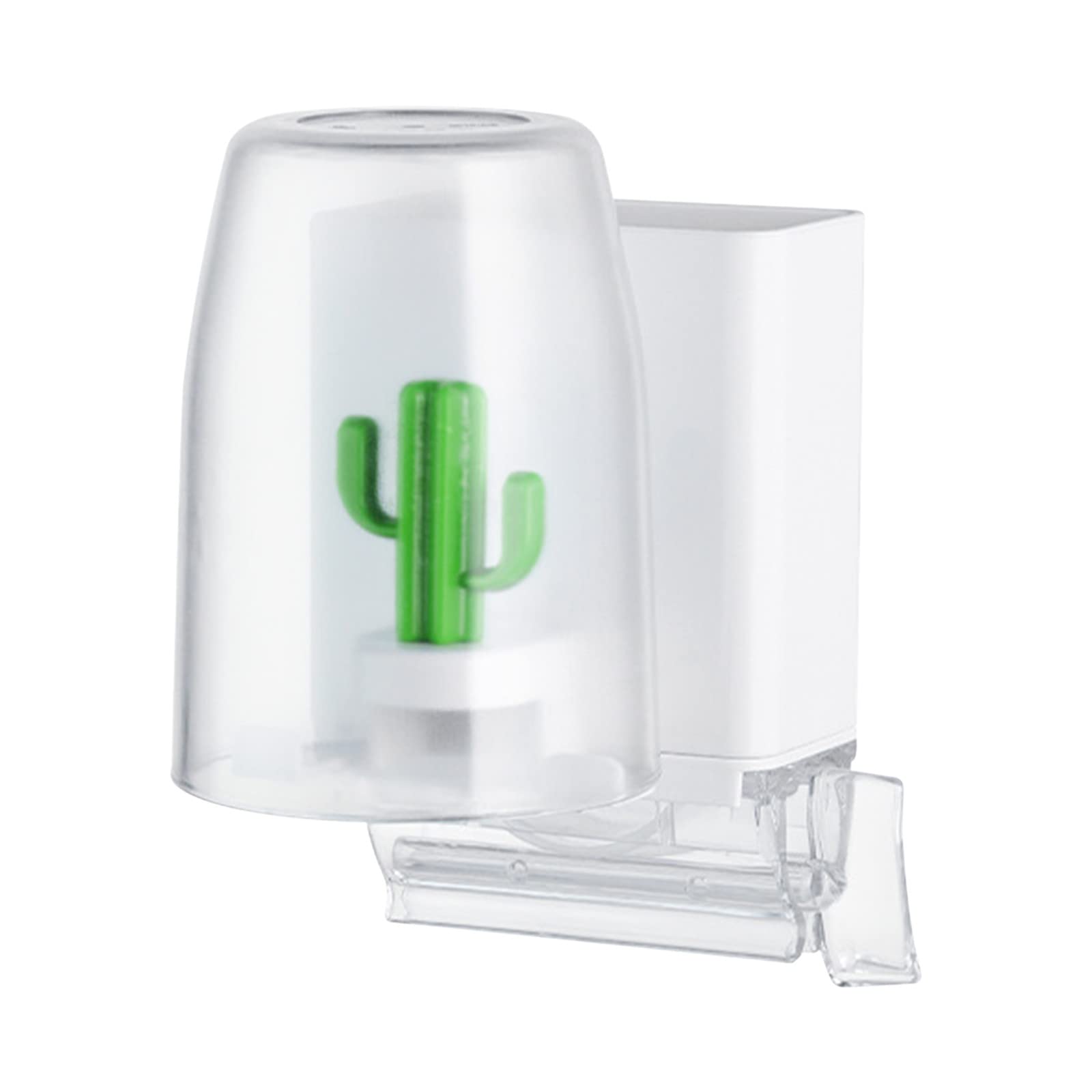 Multi-Function Wall-Mounted Bathroom Organizer - Cactus Toothbrush & Toothpaste Holder with Mouthwash Cup, No Drill Required, White - Perfect for Small Bathrooms, Dorm Rooms & Apartments
