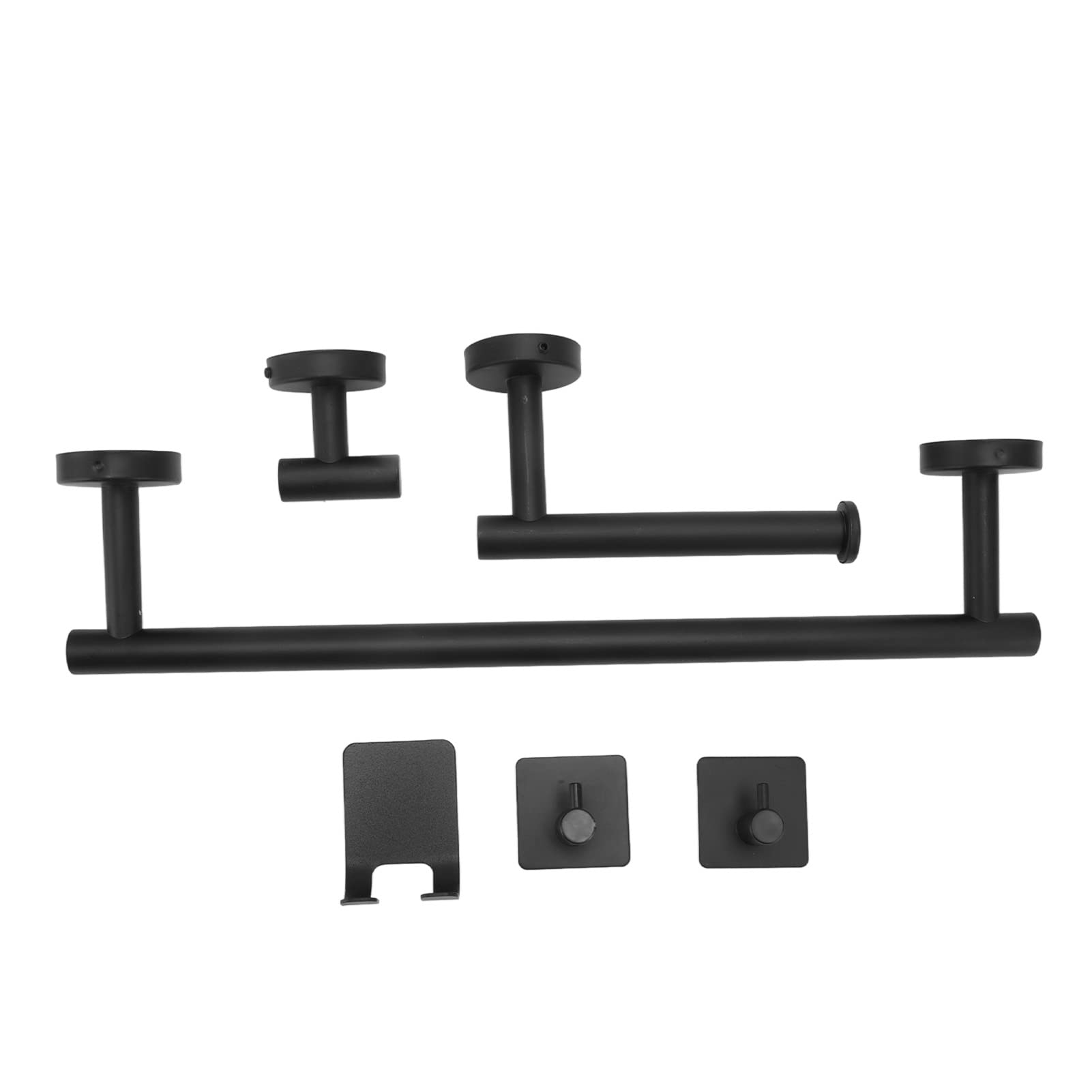 ENTHUSRI Stainless Steel Matte Black Towel Bar - Rustproof & Waterproof Bathroom Towel Rack for Kitchen, Laundry Room - Perfect for Hanging Hand Towels, Dish Towels & Bath Towels