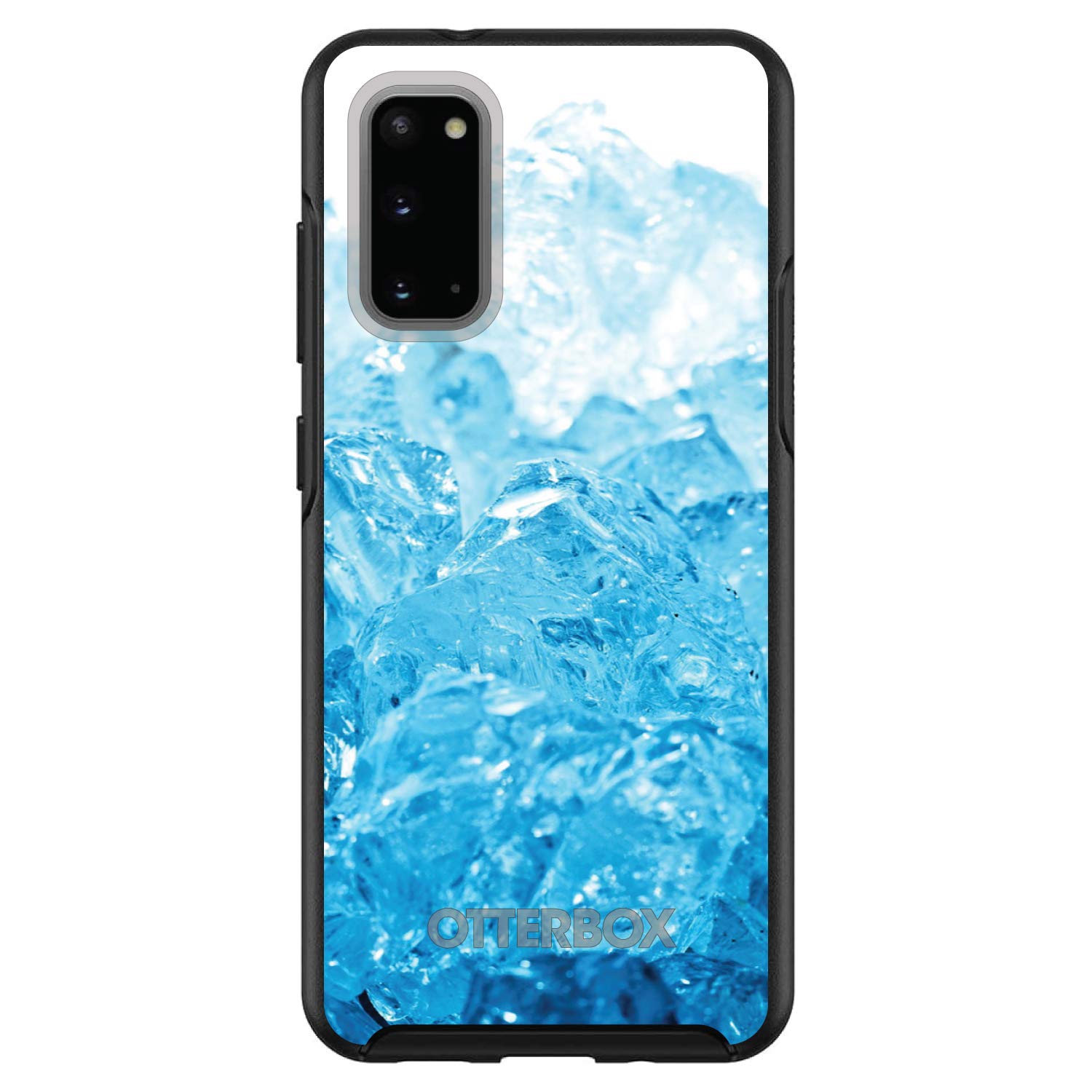 DistinctInk Samsung Galaxy S20 Ultra / S20 Ultra 5G Case (6.9 Inch) - Clear Blue Ice Image Print Protective Cover - Durable Replacement for OtterBox Symmetry - Perfect for Everyday Use, Travel & Outdoor Activities