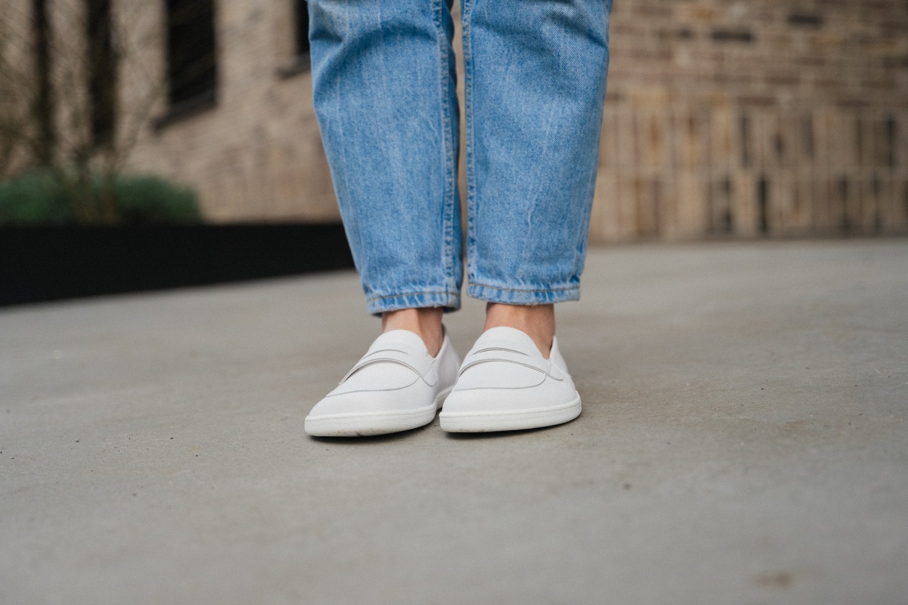 Barefoot Moccasins for Men & Women | Be Lenka Buena All White Minimalist Shoes | Comfortable House Slippers for Indoor & Outdoor Use