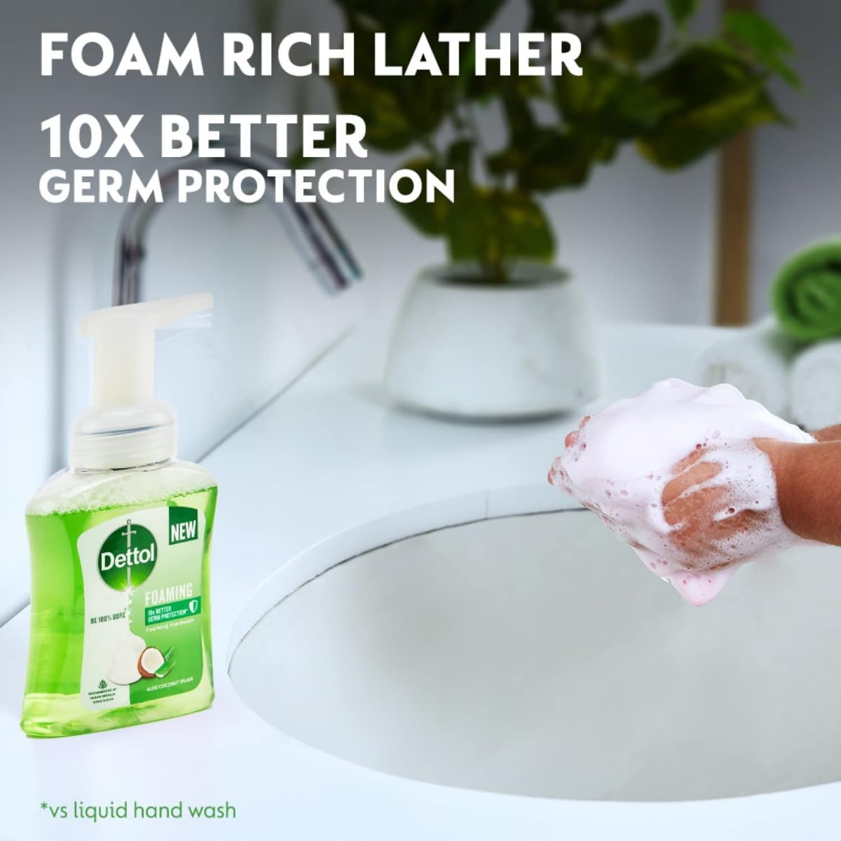 Dettol Aloe & Coconut Foaming Hand Wash Refill 700ml (Pack of 2) - Moisturizing Rich Lather, Gentle on Skin | Perfect for Bathroom, Kitchen & Office Use