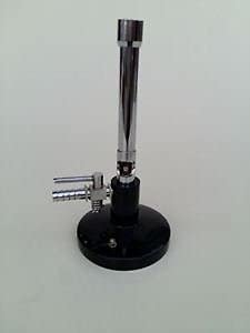 Premium NAUDH Bunsen Burner - Double-Walled Brass Pipe with Spare Jet for Science Labs & Chemistry Experiments