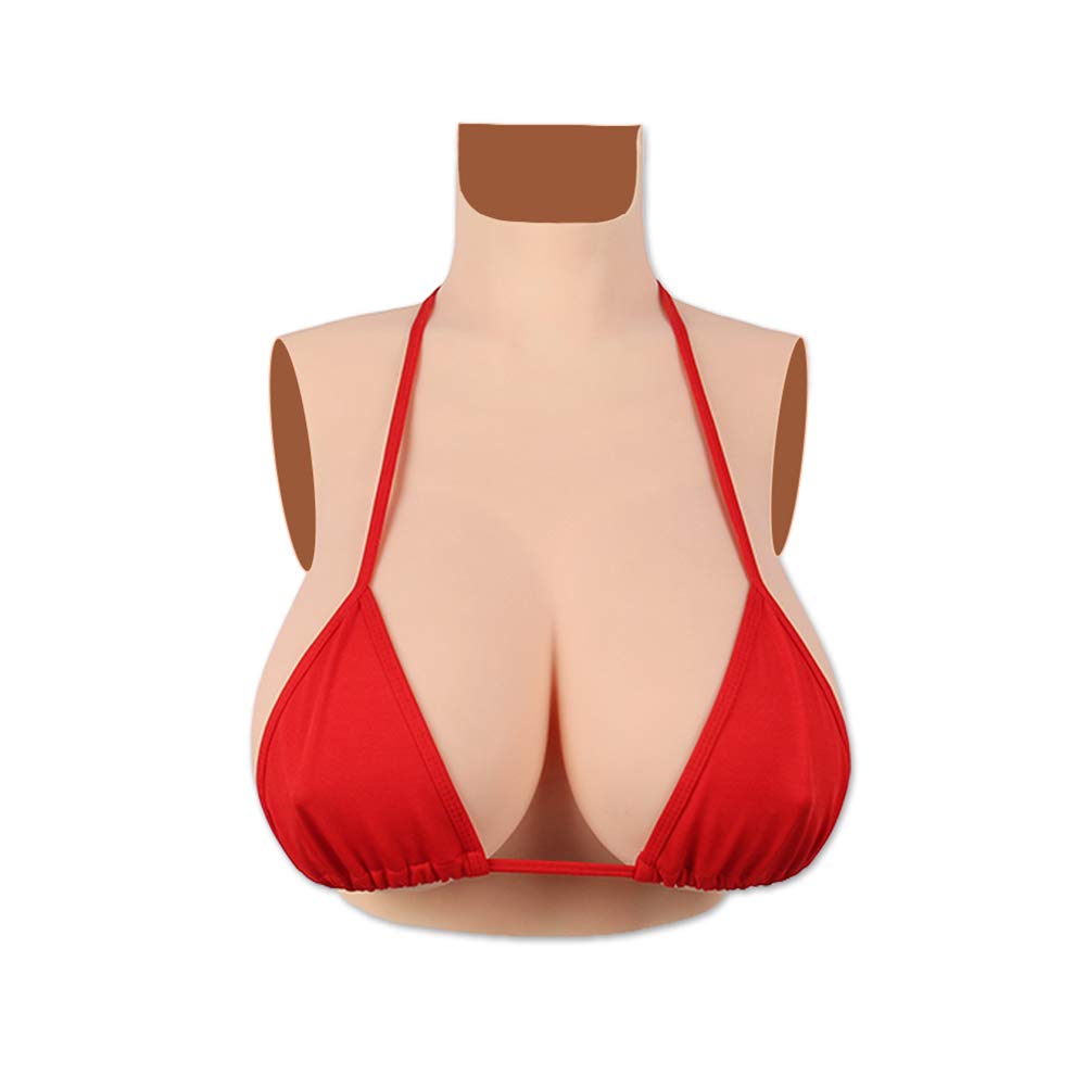 Realistic Silicone Breast Forms for Crossdressing & Transgender - Natural Looking Fake Breast Plates E-G Cup - Perfect for Cosplay, Drag Shows & Everyday Confidence Boost
