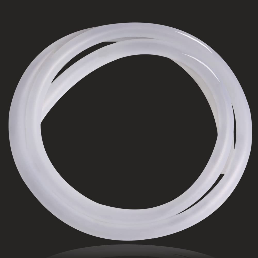 Flexible PVC Latex Tubing - 5/8 Inch ID Highly Elastic Hybrid Vinyl Hose for Water & Air Transport - Frosted White 9.84FT - Perfect for Household, Garden & DIY Projects