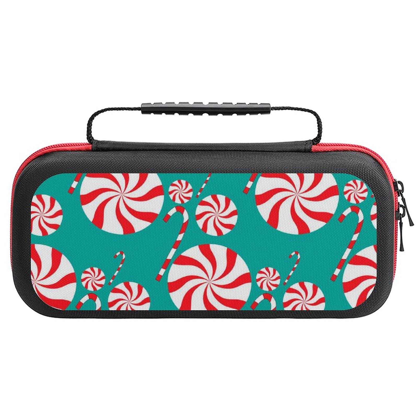 Christmas Candies Printed Travel Case for Nintendo Switch Lite & Accessories - Portable Storage Bag for Gaming, Travel, and On-the-Go Protection