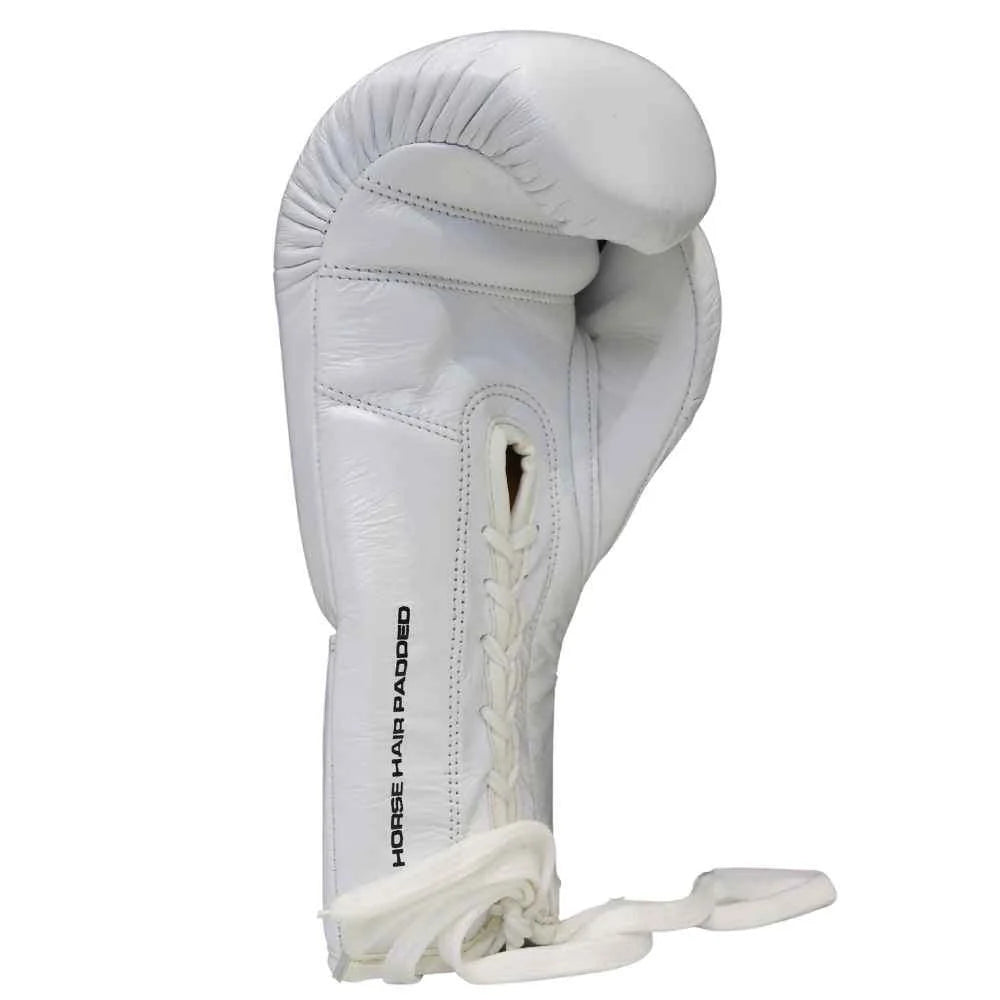 Premium Mexican Lucky 13 Boxing Gloves - White Lace-Up Training Gloves for Professional & Amateur Fighters | Ideal for Boxing Gyms, Sparring & Heavy Bag Workouts