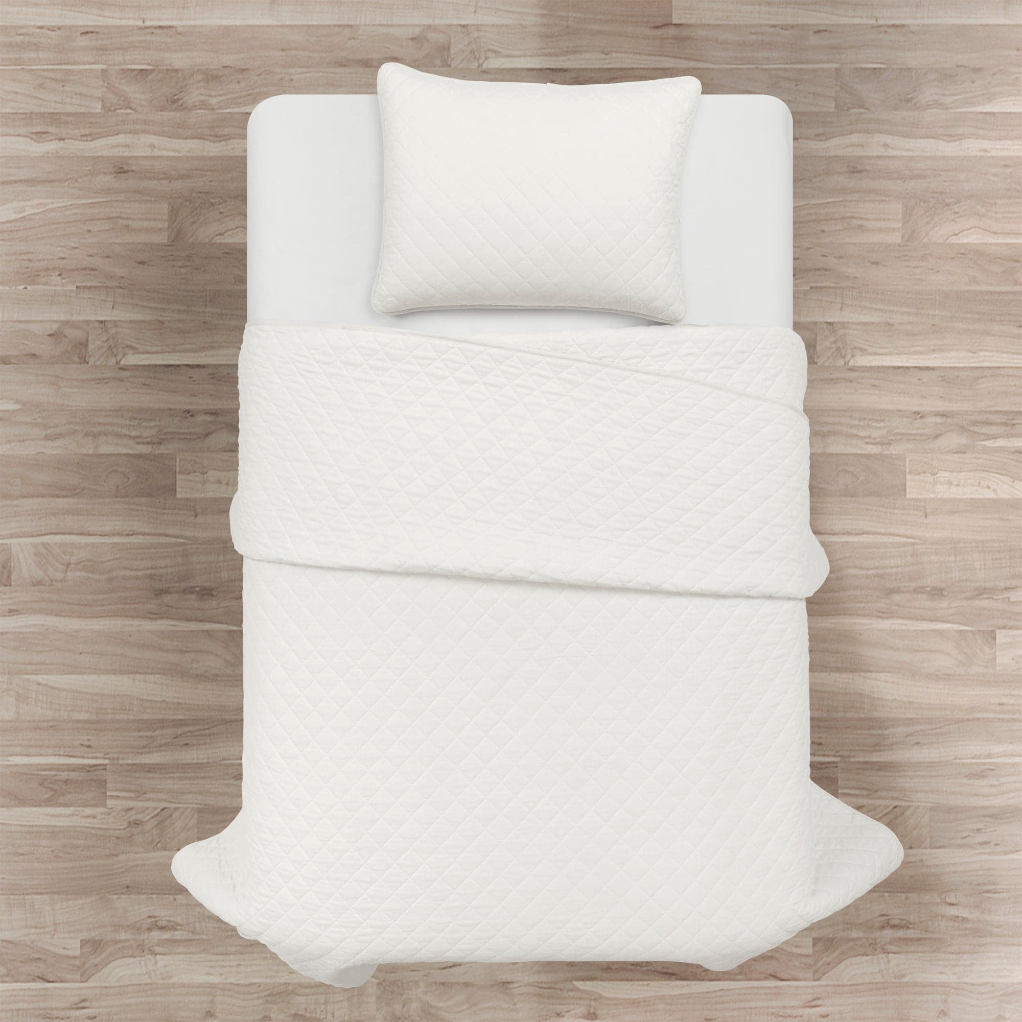 Ava Diamond Oversized Cotton Quilt Set - King Size Bedding with Soft Breathable Fabric for All Seasons | Perfect for Master Bedroom, Guest Room & Cozy Home Decor