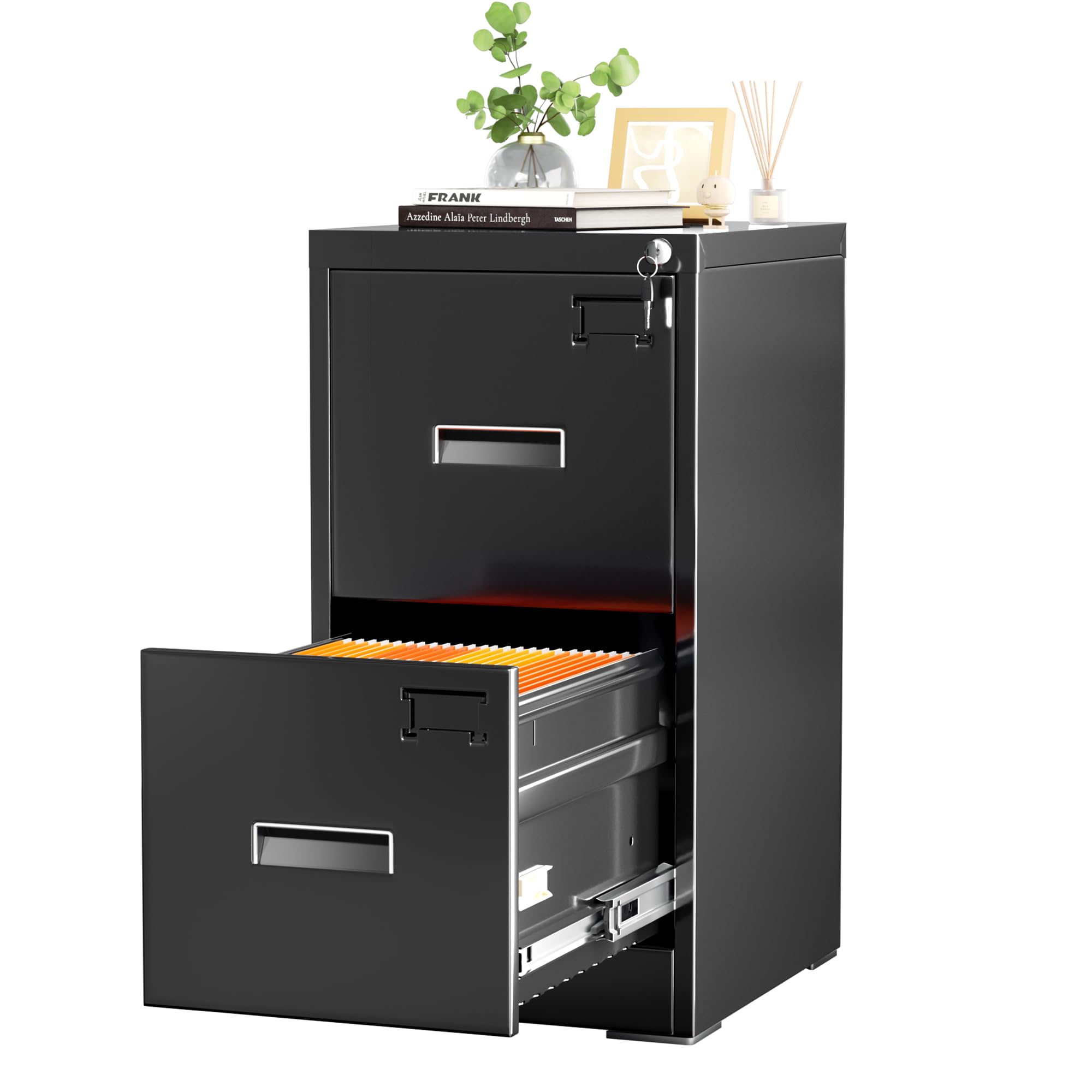 INTERGREAT 2-Drawer Locking File Cabinet, 18