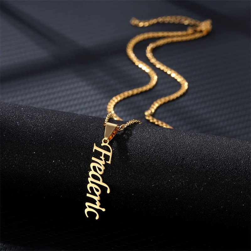 Personalized Stainless Steel Razor Blade Name Necklace - Custom Couple Pendant, Unique Engraved Jewelry Gift for Anniversary, Valentine's Day & Special Occasions