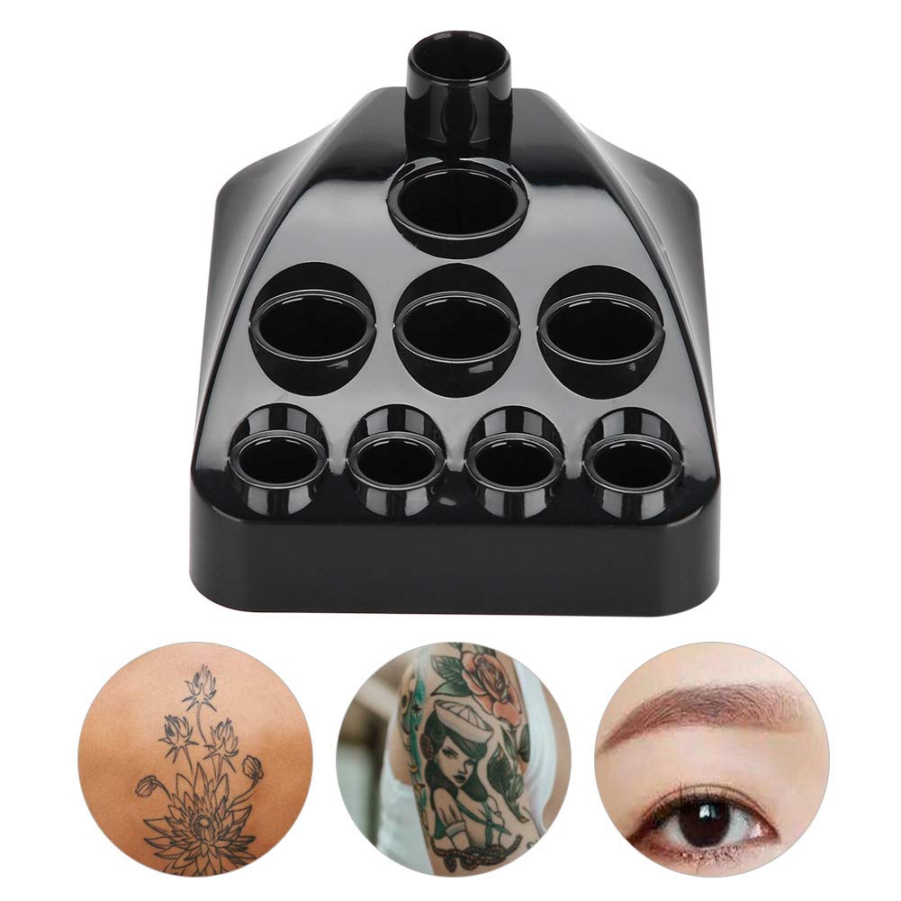 Wooden Tattoo Ink Holder Stand - 4 Colors Tattoo Ink Organizer & Accessory for Tattoo Artists - Perfect for Tattoo Studio, Body Art Workstation & Professional Tattooing