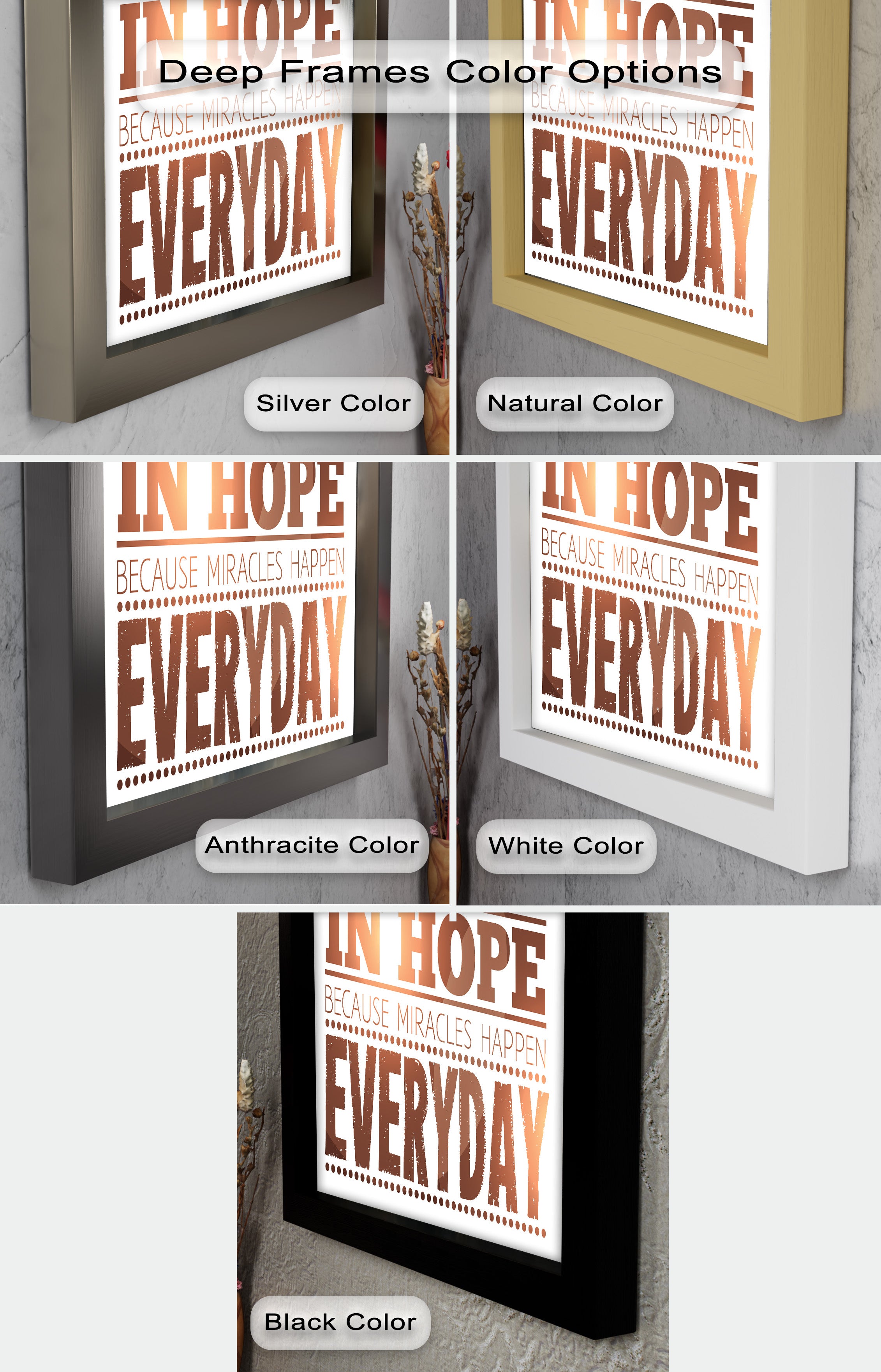 Inspiring 'Believe in Hope' Motivational Oil Painting - Uplifting Wall Art for Home, Office & Meditation Space