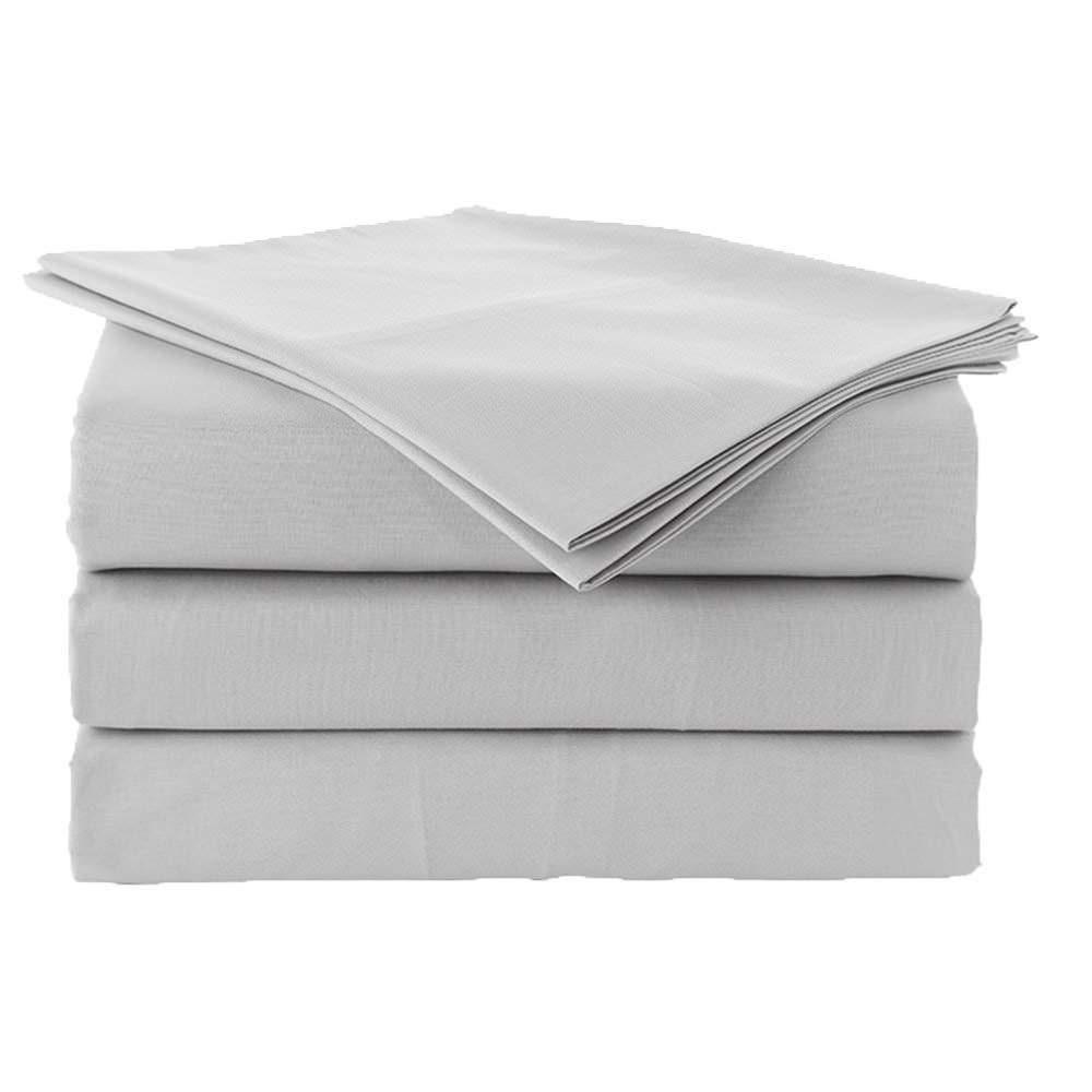 Light Grey 4-Piece Solid Sheet Set - 21