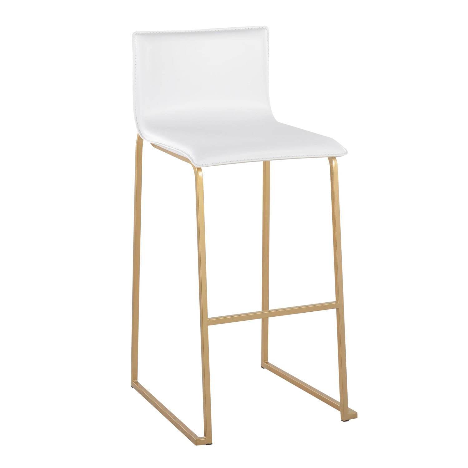 LumiSource Mara Bar Stool Set of 2 - Modern Counter Height Bar Chairs with Back Support for Kitchen Island, Breakfast Nook & Home Bar - Comfortable & Stylish Bar Stools for Dining & Entertaining