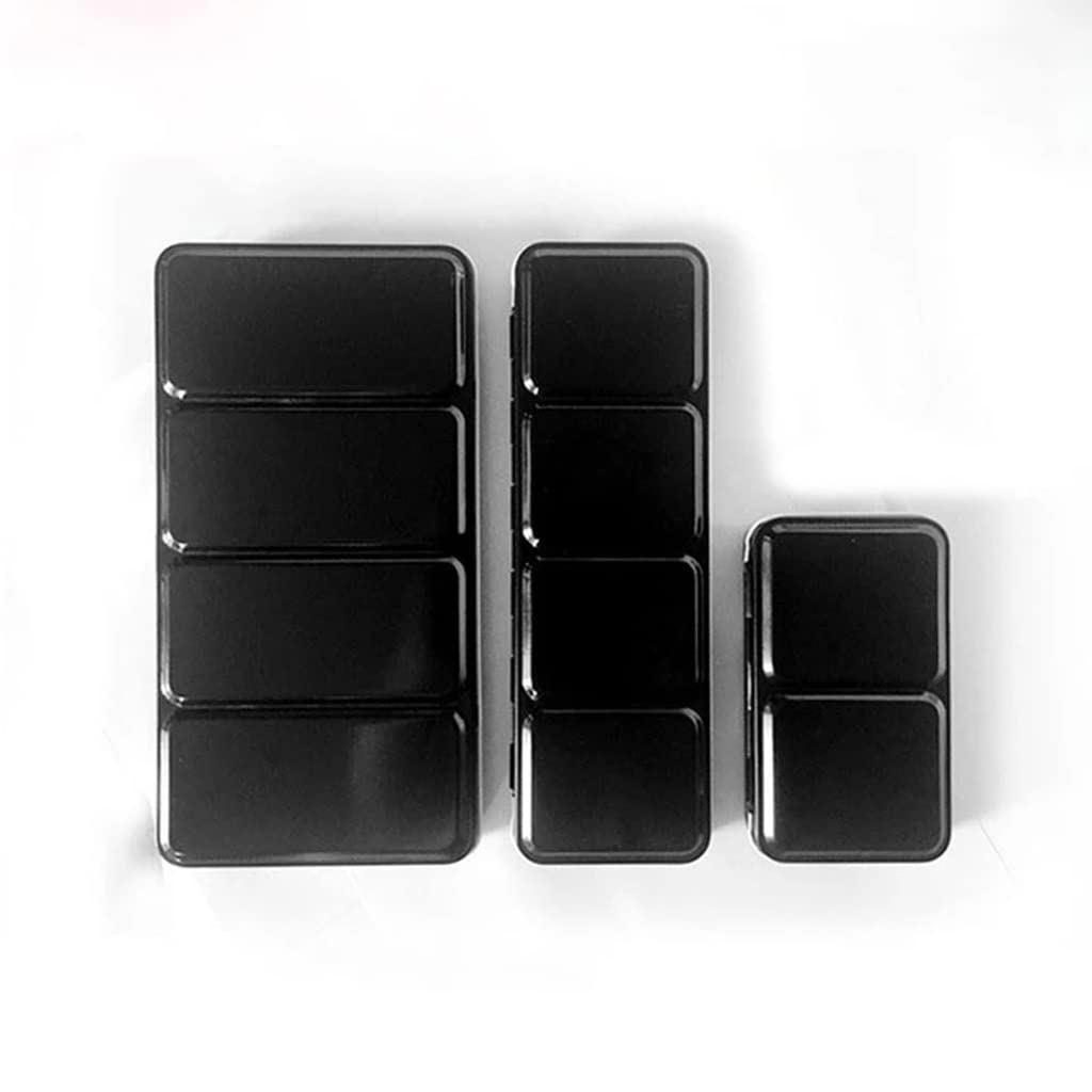 LEIGE 12/24/48Pcs Empty Watercolor Half Pans Set - Portable Metal Tin Box Palette for Artists & Students - Perfect for Travel Painting & Art Supply Storage