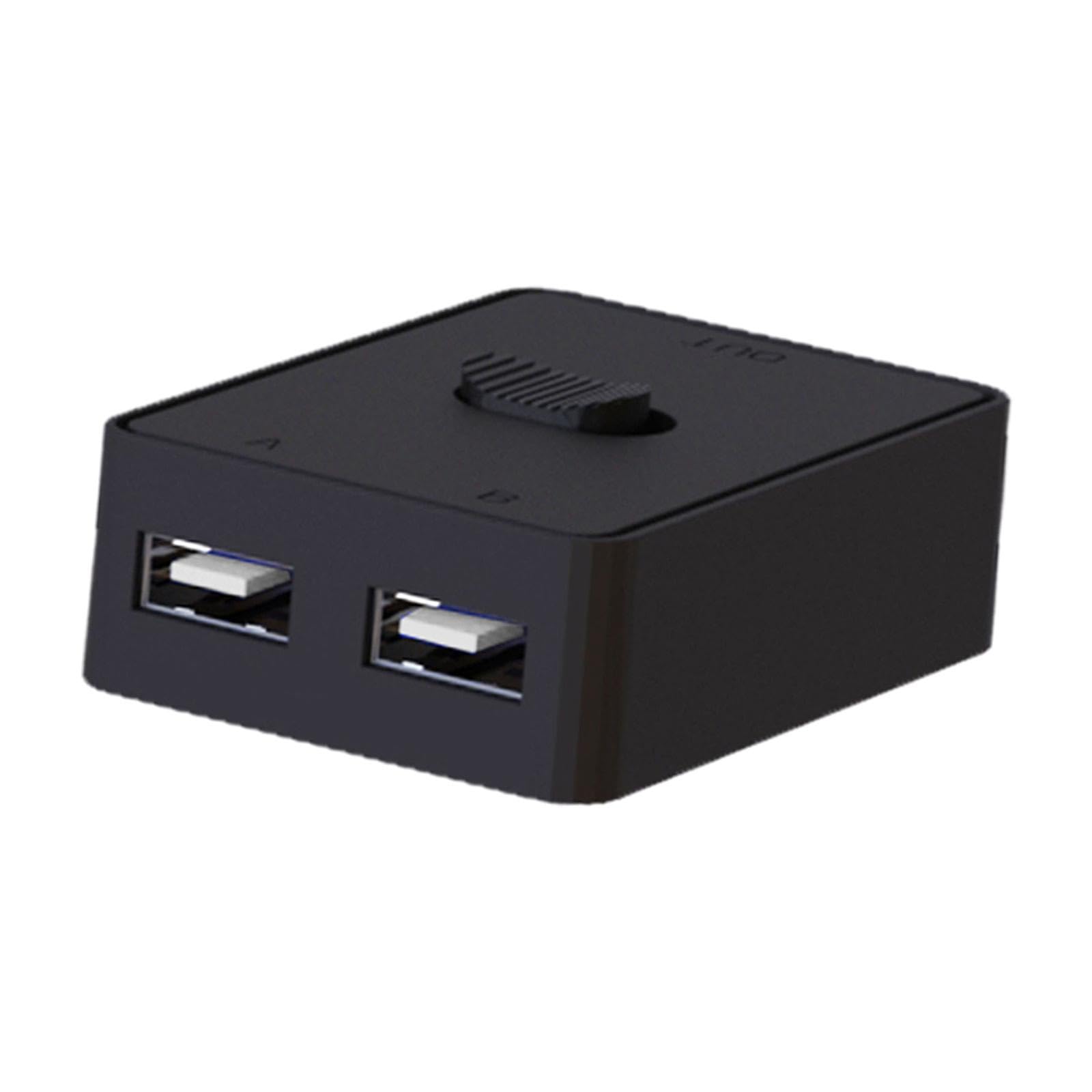 Dickly USB Printer Sharing Device - 2-Port USB 2.0 Switch Selector Box for PC | Plug & Play Peripheral Switcher | Share Printers & Devices Between 2 Computers | Home Office & Small Business Solution