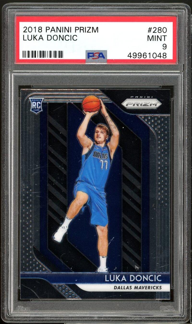 2018-19 Panini Prizm Luka Doncic Rookie Card #280 PSA 9 Mint - Perfect for Basketball Collectors & Dallas Mavericks Fans Display