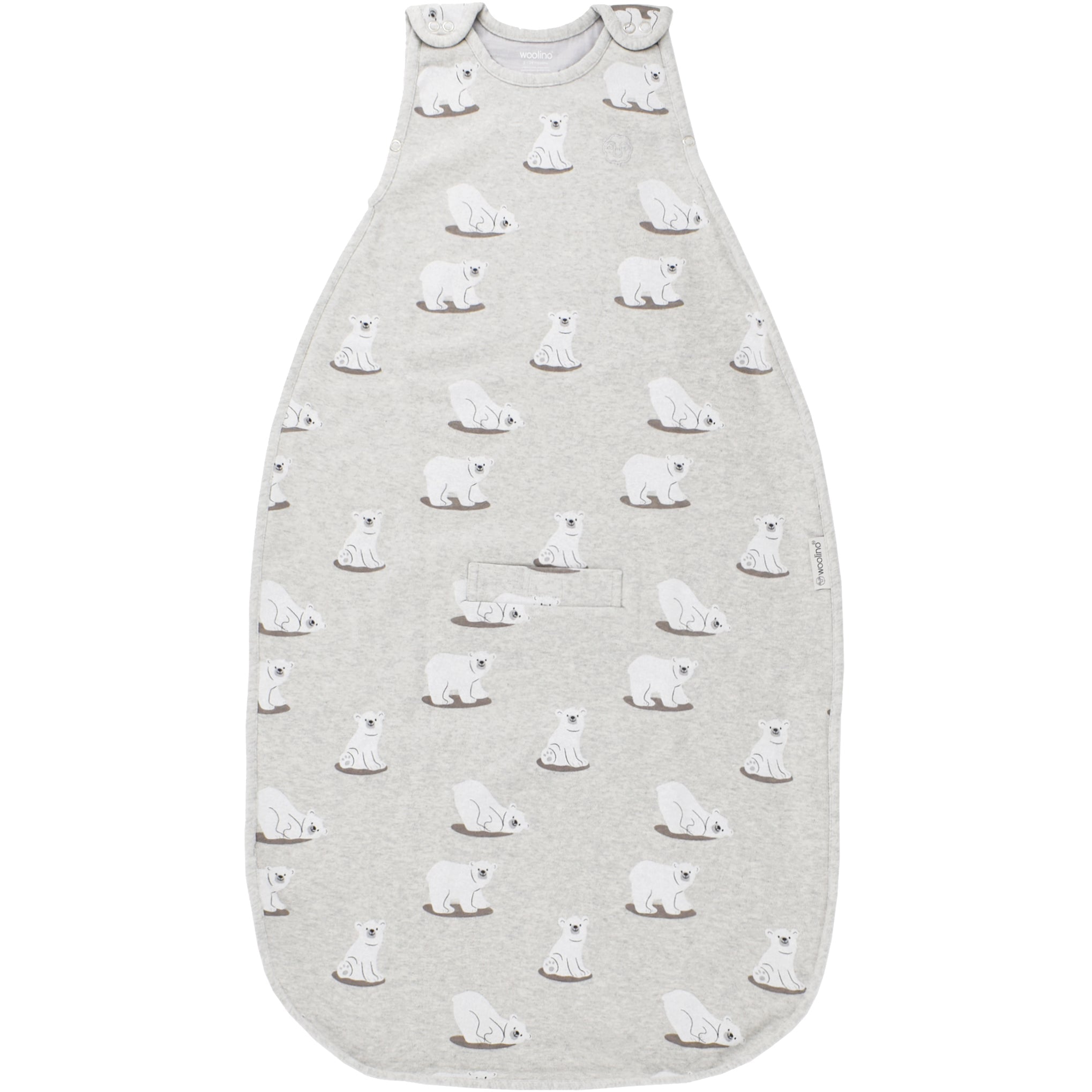 4 Season Baby Sleep Sack - Merino Wool & Organic Cotton Sleeping Bag for Infants 2 Months to 2 Years - Polar Bear Design for Cozy Nursery & Travel Use