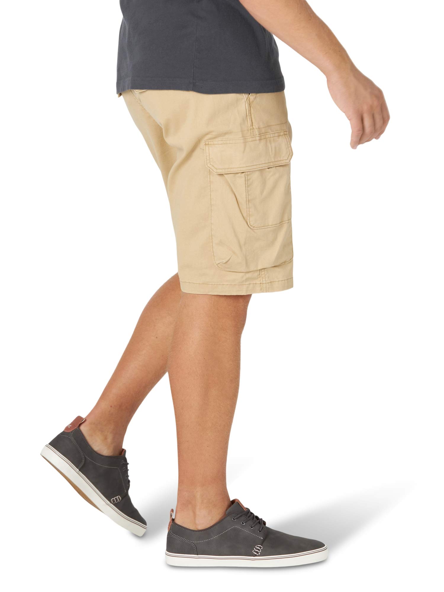 Wrangler Authentics Men's Stretch Twill Cargo Shorts - Comfortable & Durable Casual Shorts for Outdoor Activities, Hiking, and Summer Wear