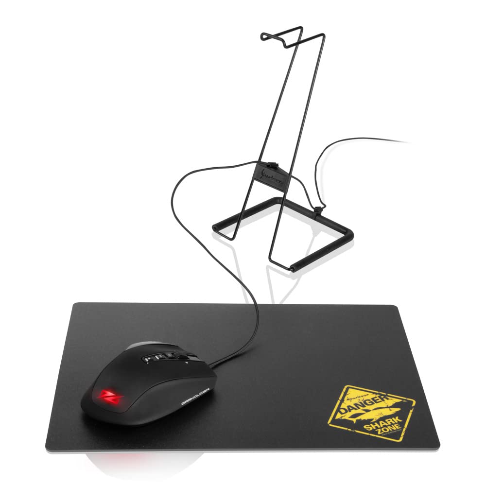Sharkoon X-Rest Surround Sound Headphone Stand - Black | Ergonomic Gaming & Studio Headset Holder for Desk Organization | Perfect for Gamers, Streamers & Audiophiles