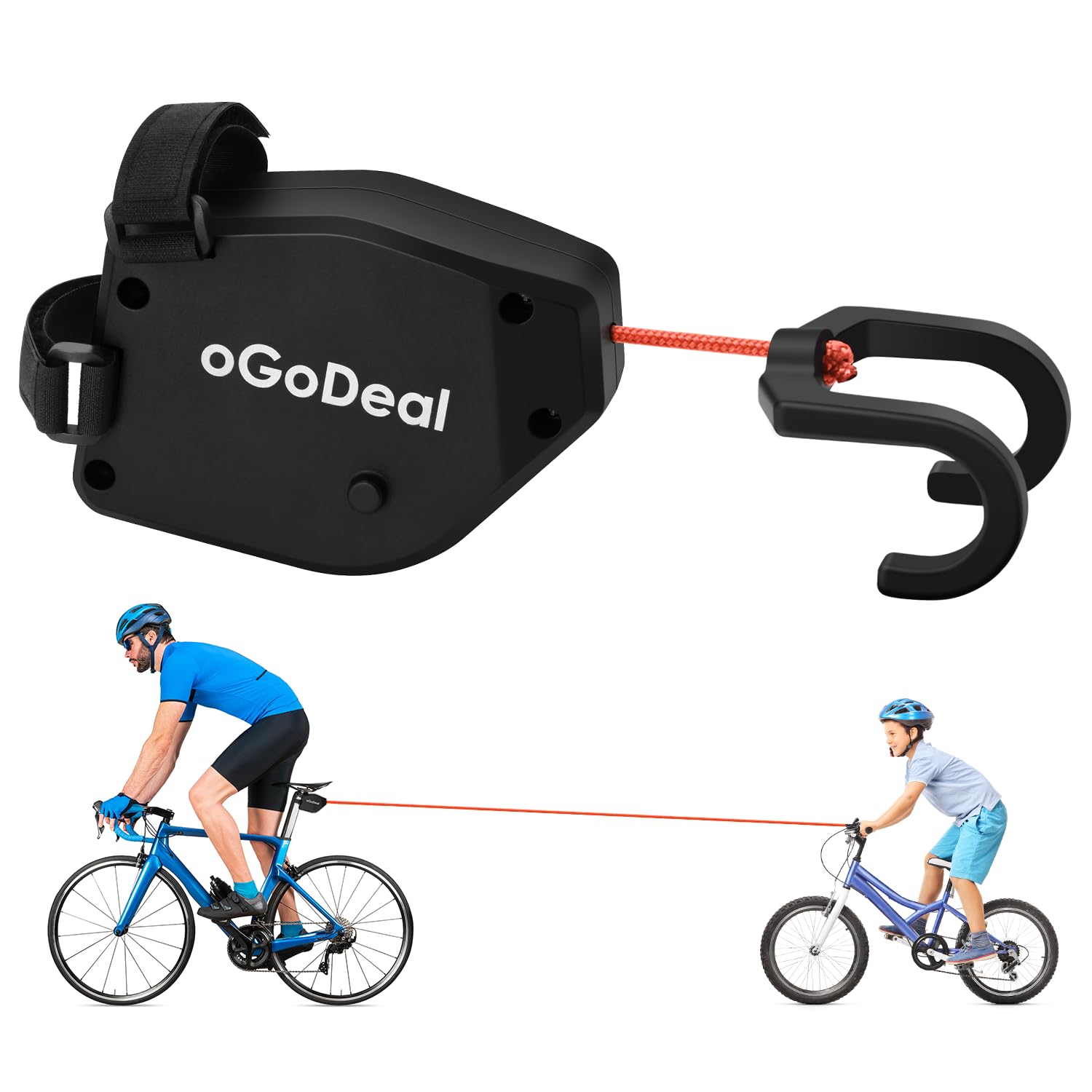 **Retractable Bike Tow Rope for Kids - Adjustable Bicycle Tow Strap System for E-Bikes, Mountain Bikes & Cycling - Perfect for Family Rides, Commuting & Outdoor Adventures**