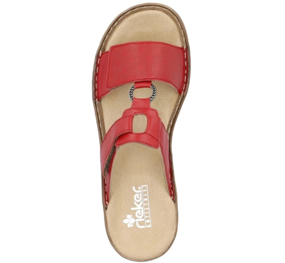 Rieker Women's 60885 Red Comfort Shoes - Stylish & Lightweight for Work, Walking & Casual Wear