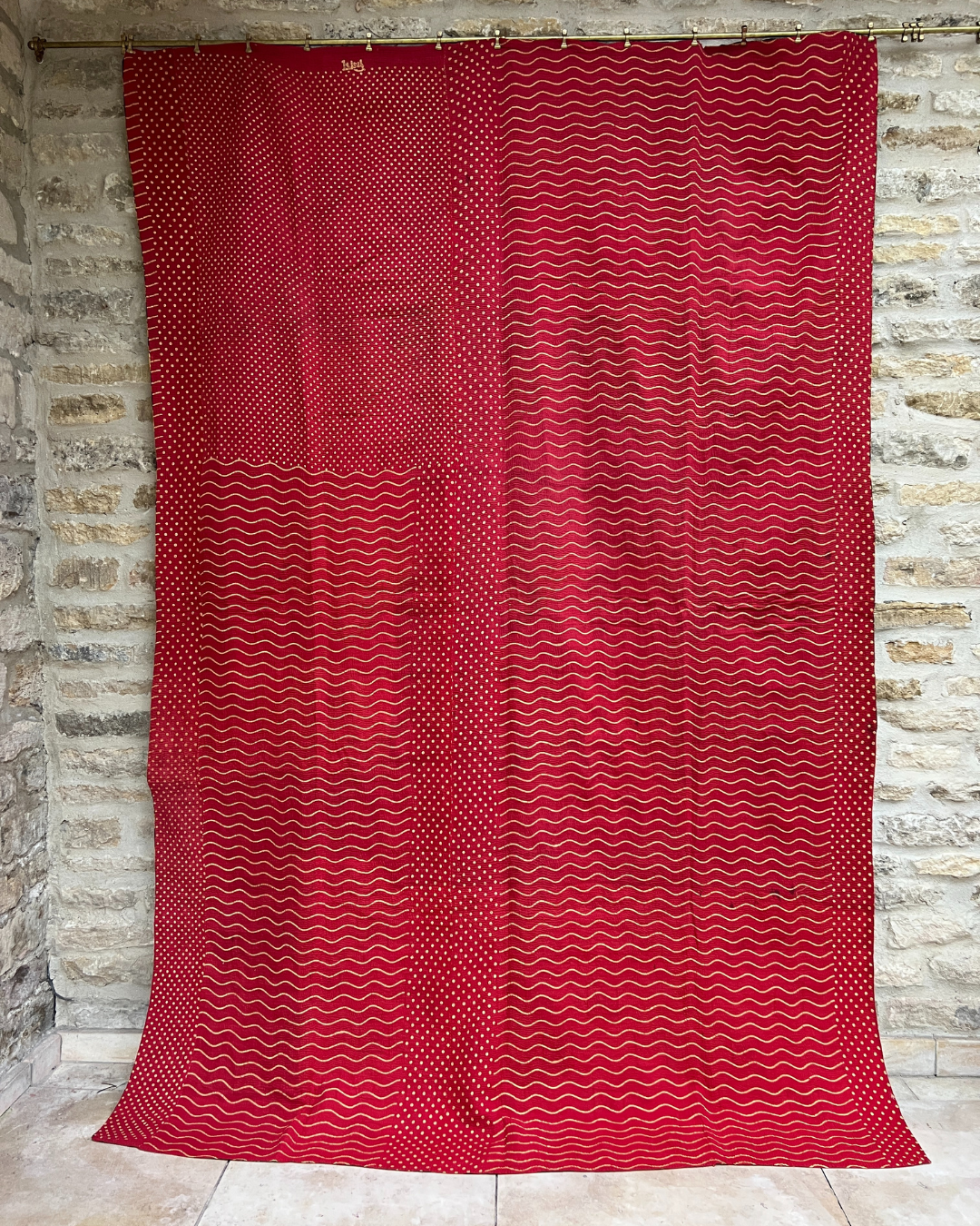 Premium Midweight Kantha Quilt No. 748 - Handmade Cotton Bedspread for Cozy Home Decor | Perfect for Bedroom, Sofa & Guest Room