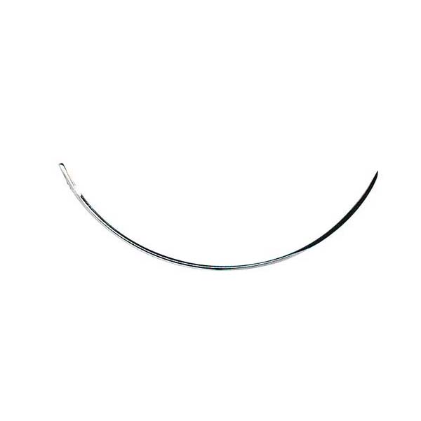 Premium Stainless Steel Curved 4 Closed Eye Needles for Leather Craft, Upholstery & Sewing - Heavy Duty Hand Stitching Tools for DIY Projects & Professional Tailoring