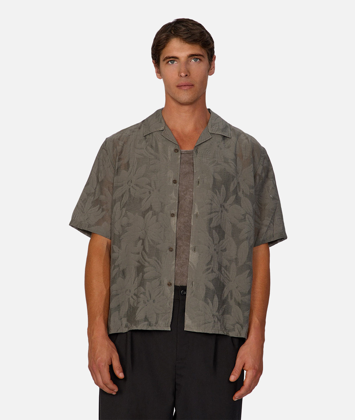 The Munera Short Sleeve Shirt for Men - Soft Cotton Casual Button Down Shirt in Oregano Green | Perfect for Office, Date Night & Summer Outfits
