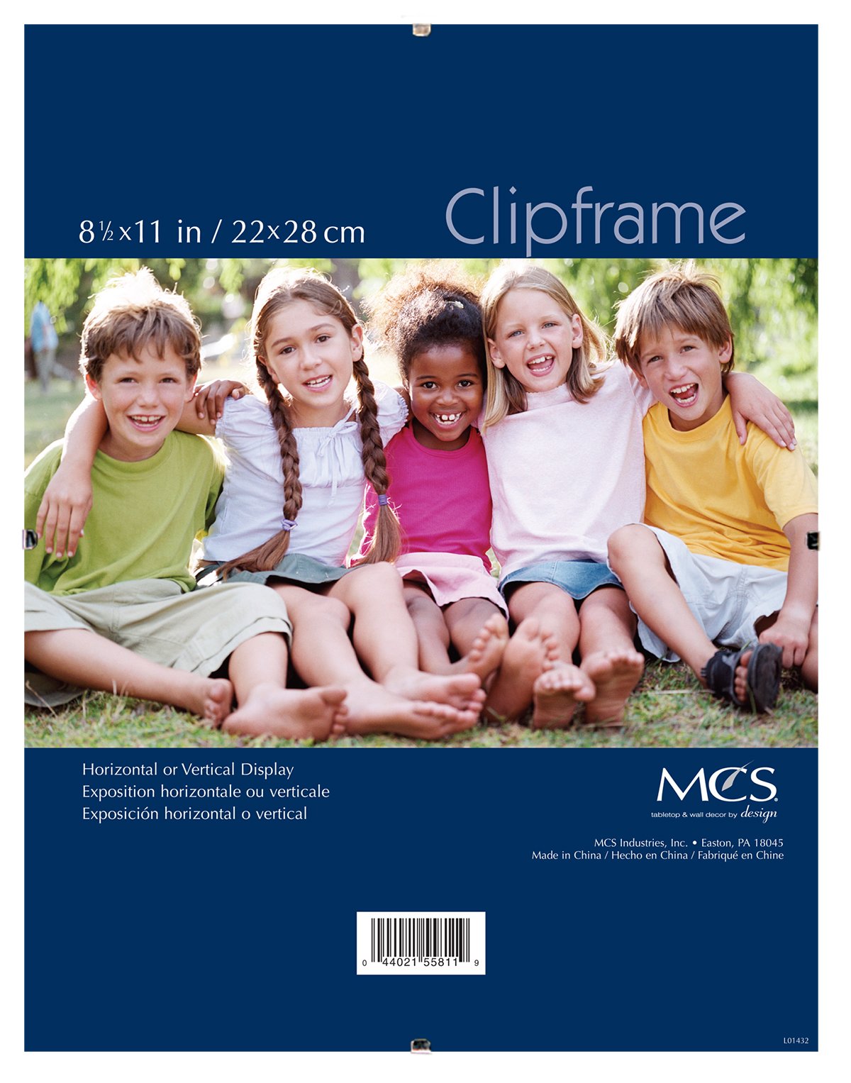 MCS Glass Clip Picture Frame for 8.5