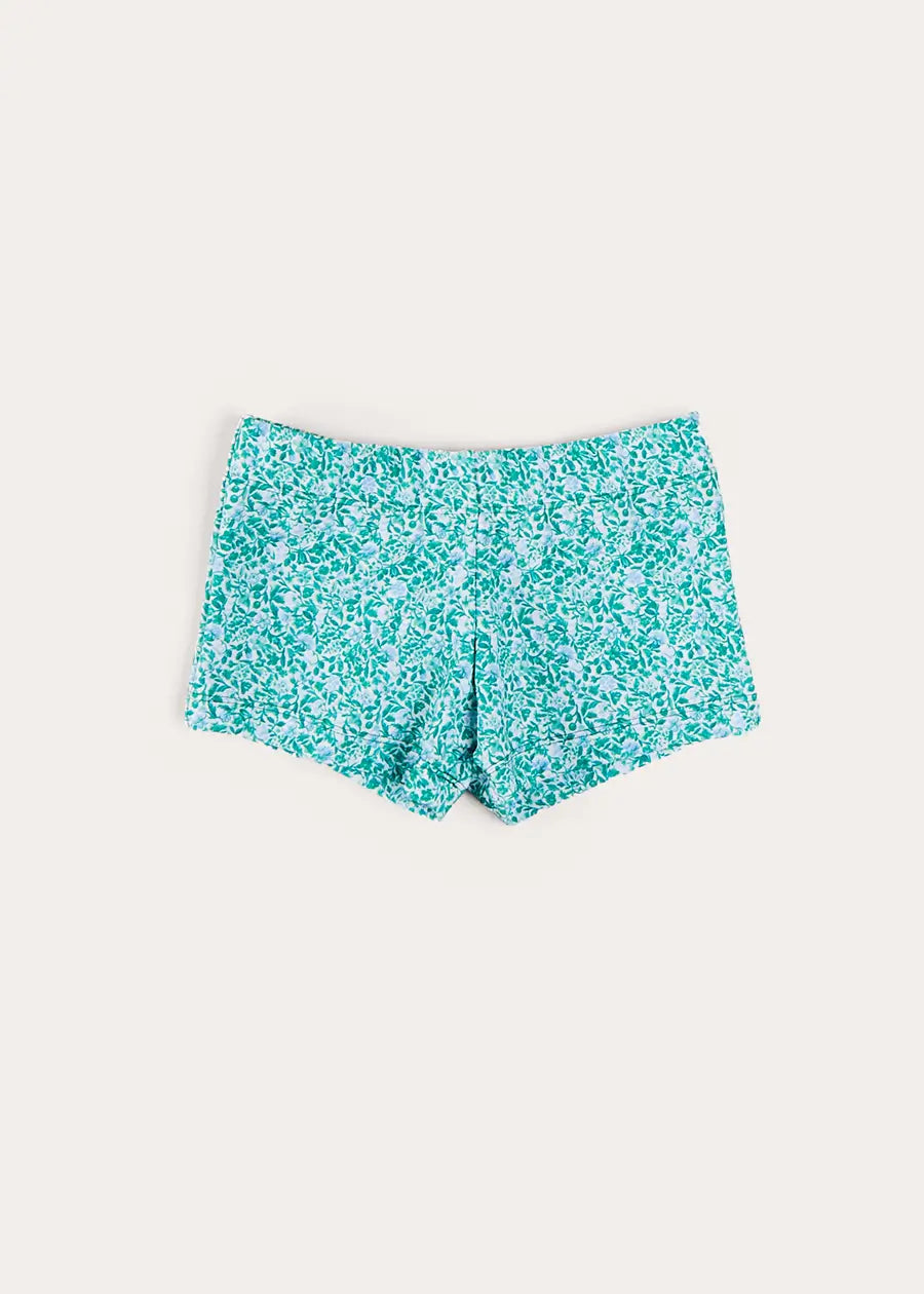 Adelaide Floral Swim Shorts for Kids - Green (12 Months to 4 Years) | Perfect for Beach, Pool & Summer Outfits