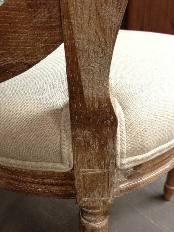 Blagardsgade Dining Chair Set of 2 - Antique Linen Upholstered Kitchen Chairs for Farmhouse & Modern Dining Rooms | Perfect for Home, Restaurant & Cafe