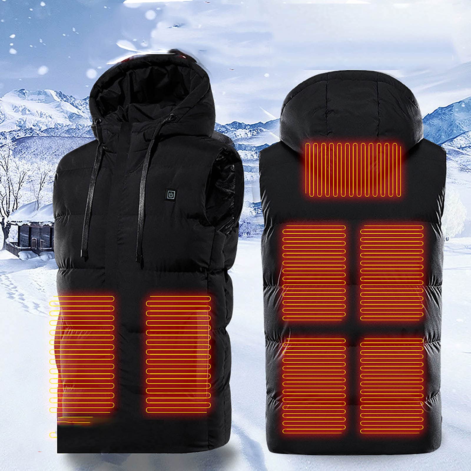 Lightweight USB Heated Vest for Women - Electric Heated Jacket with USB Charging for Outdoor Activities (Hiking, Camping, Skiing) - Batteries Not Included