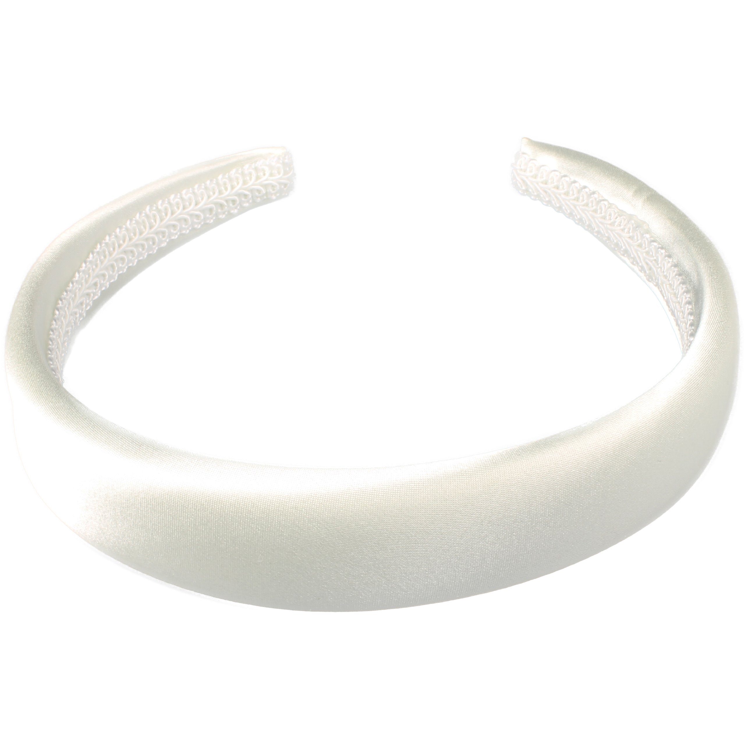 Ivory Satin Alice Headband 2.5cm Wide for Women & Bridal