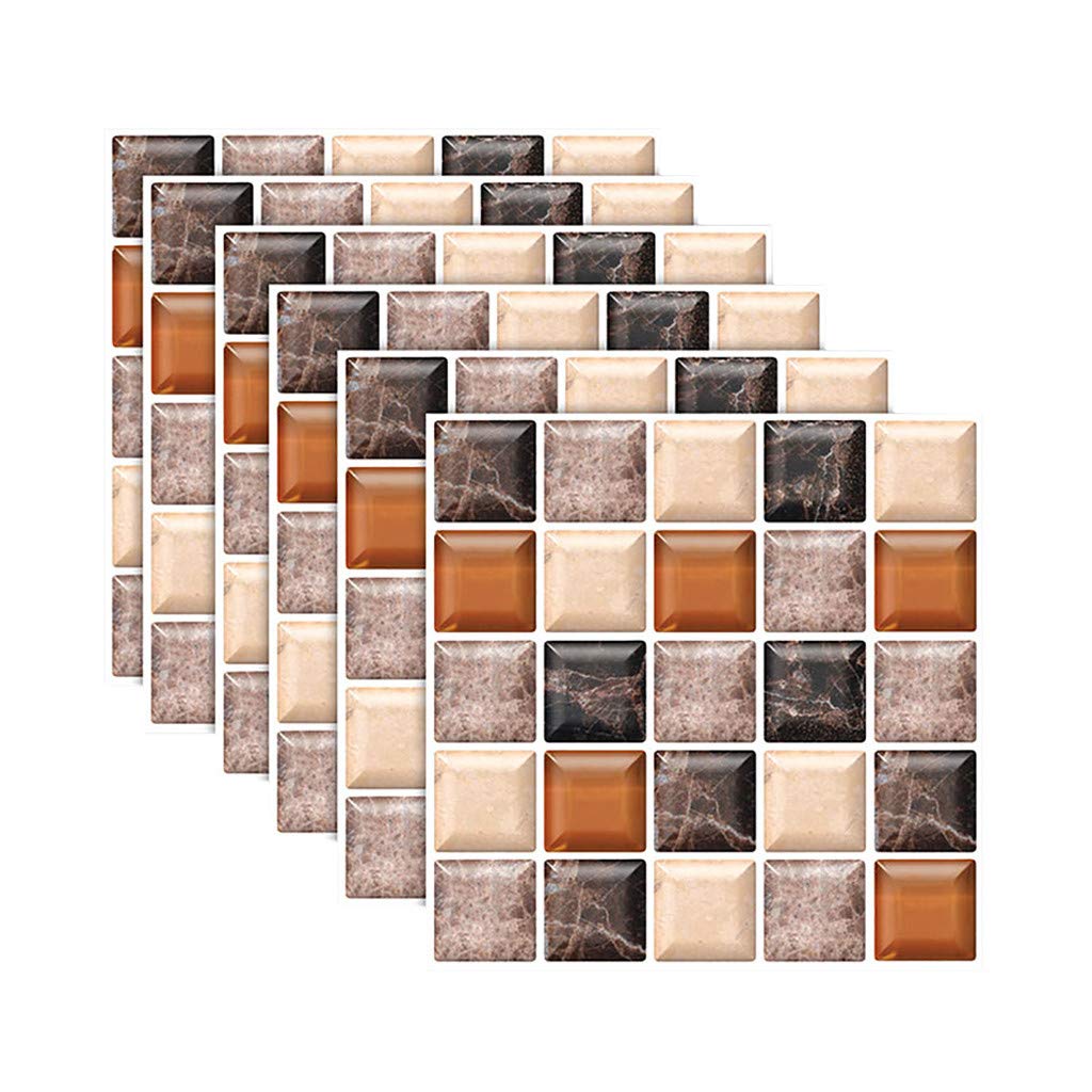 3D Wall Stickers - Waterproof Bathroom Tile Decoration for Home, College Dorm & Office Decor - Self-Adhesive Peel & Stick Simulation Tiles (Multicolor, One Size) - Perfect for DIY Home Improvement, Kids Room Makeover & Rental Apartment Upgrades