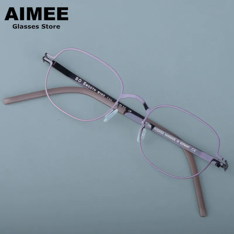 Aimee Women's Full Rim Square Oval Screwless Steel Eyeglasses Frame 13547 - Lightweight & Durable for Office, Reading & Everyday Use