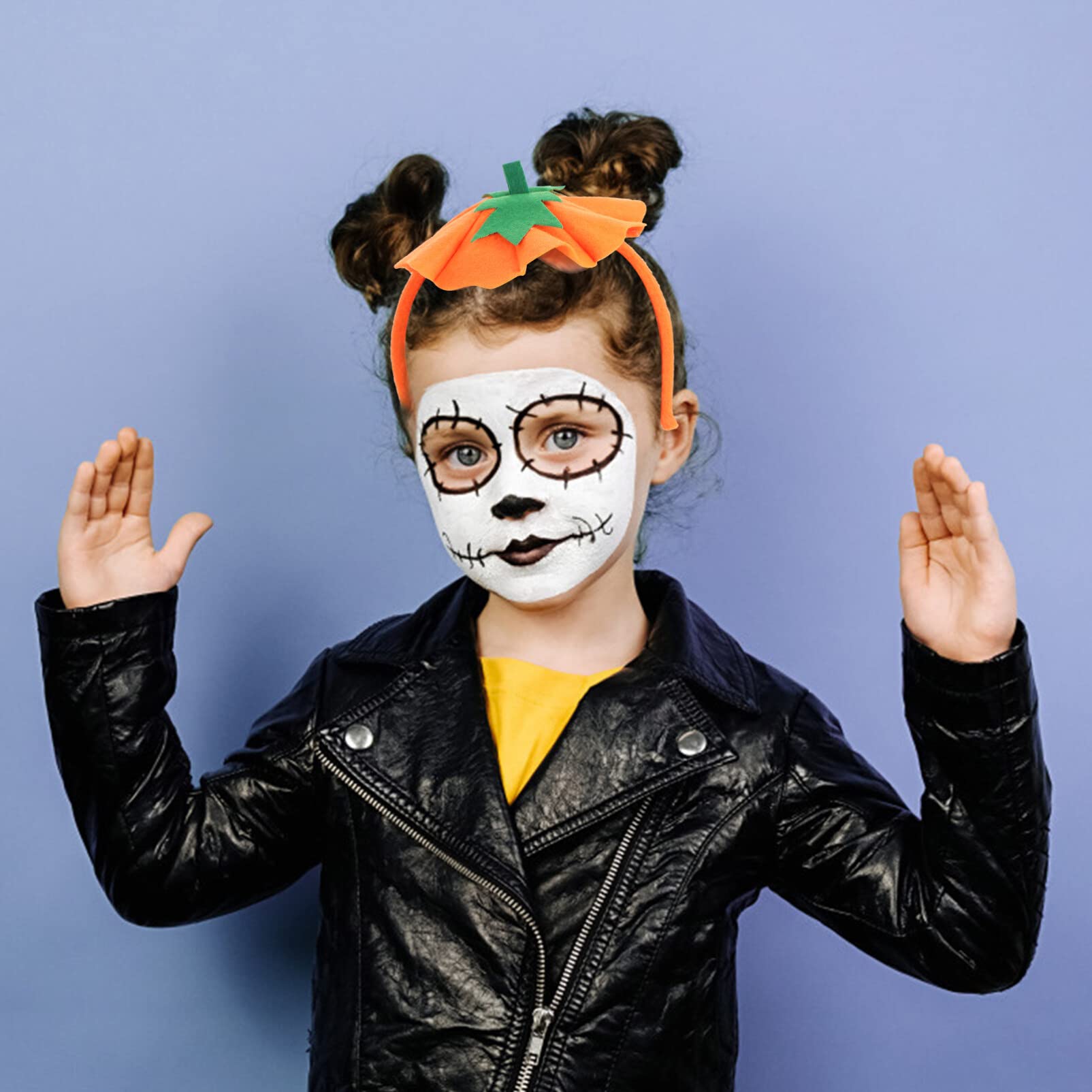 Healifty Halloween Pumpkin Headband - Orange Hair Band Accessory for Costume Parties, Trick or Treat, and Spooky Celebrations