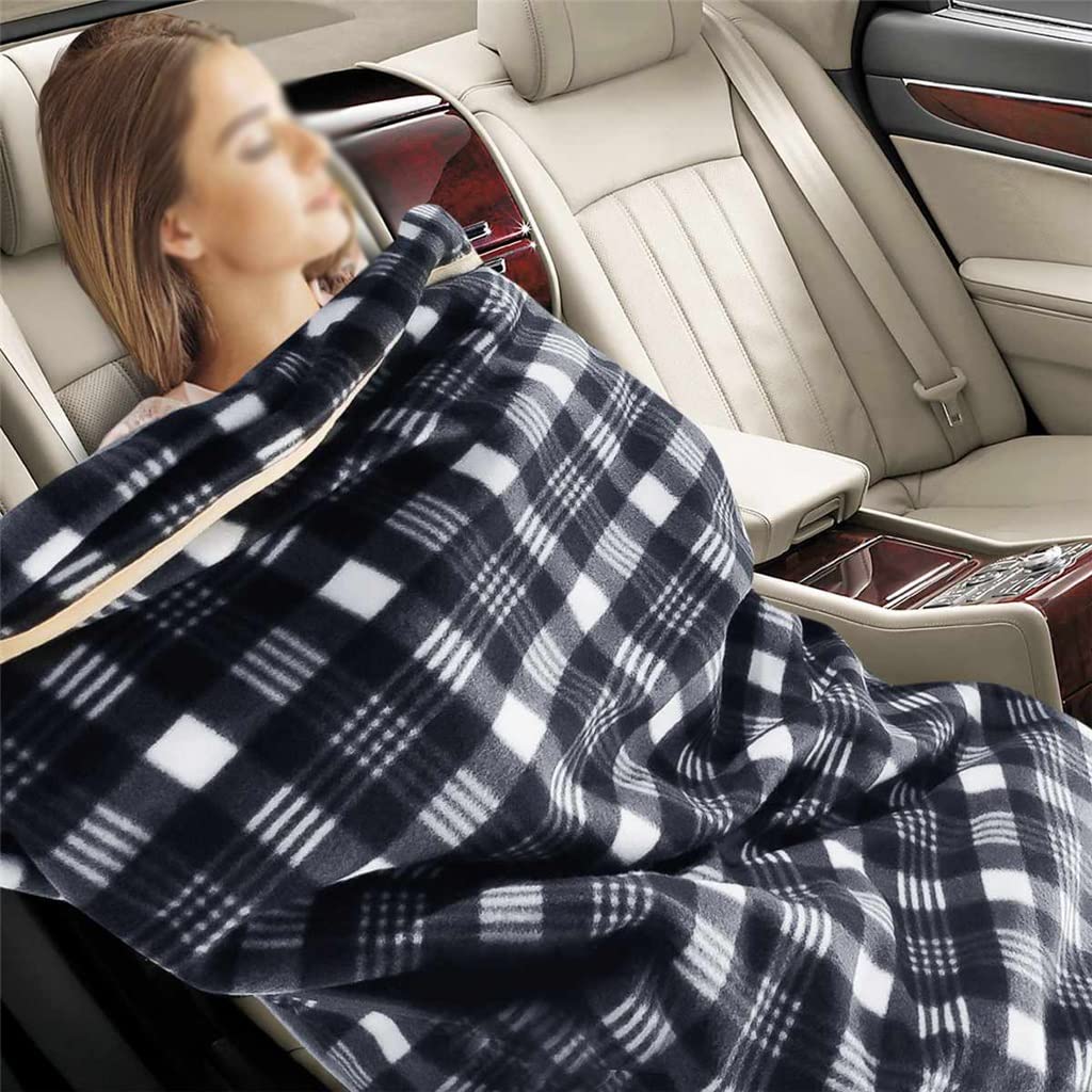 12V Car Heating Blanket - Energy Saving Electric Car Blanket for Winter Warmth | Safe & Cozy for Road Trips, Camping & Cold Weather Commutes