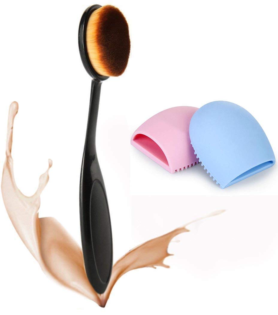 Professional Makeup Sponge & Brush Set for Liquid, Cream, Powder - Beauty Blender & Foundation Brush Kit